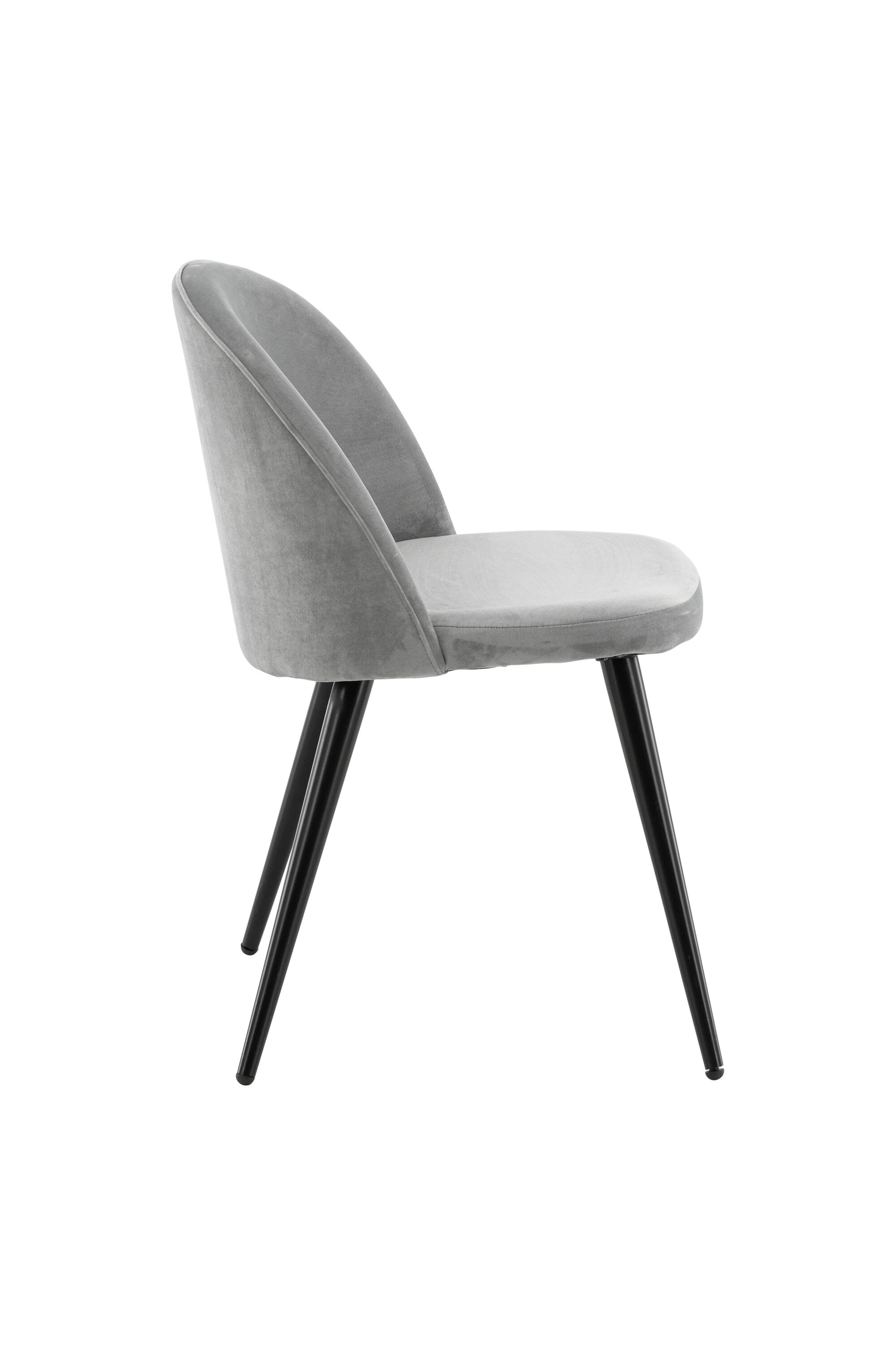 Velvet Matstol Stuhl in Grau / Schwarz präsentiert im Onlineshop von KAQTU Design AG. Schalenstuhl ist von Venture Home