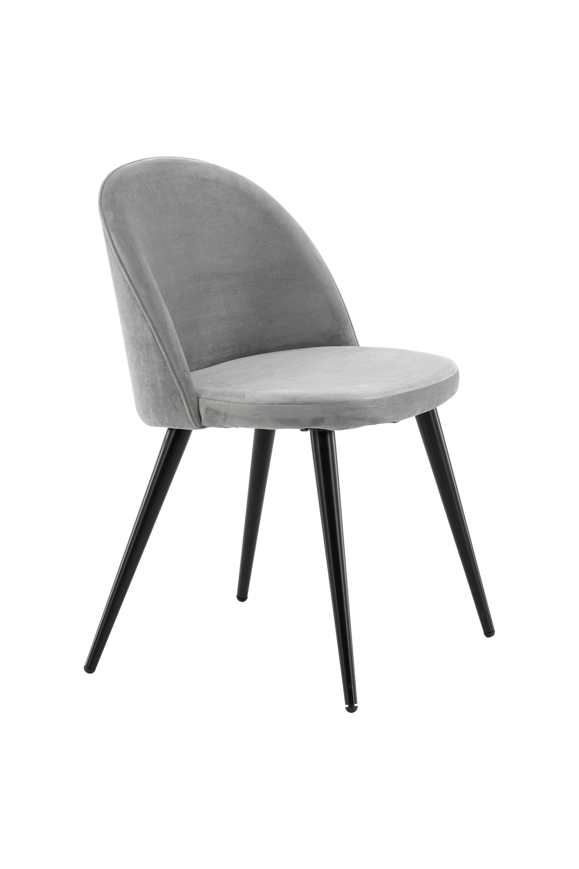 Velvet Matstol Stuhl in Grau / Schwarz präsentiert im Onlineshop von KAQTU Design AG. Schalenstuhl ist von Venture Home