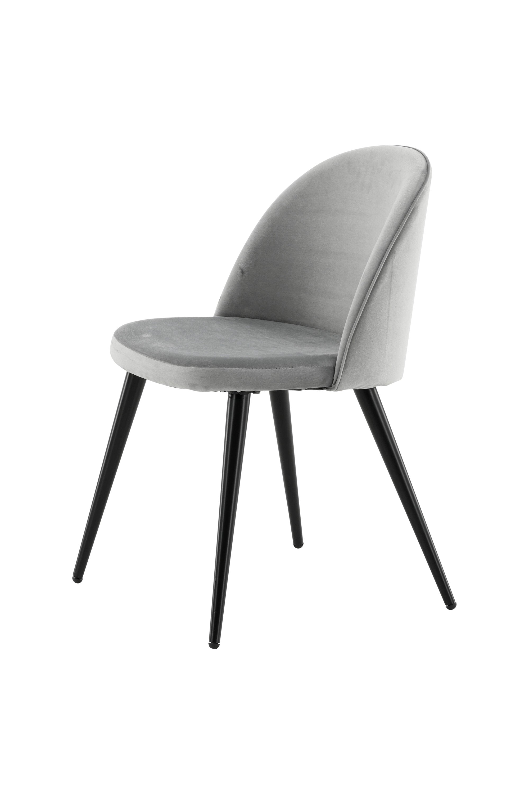 Velvet Matstol Stuhl in Grau / Schwarz präsentiert im Onlineshop von KAQTU Design AG. Schalenstuhl ist von Venture Home
