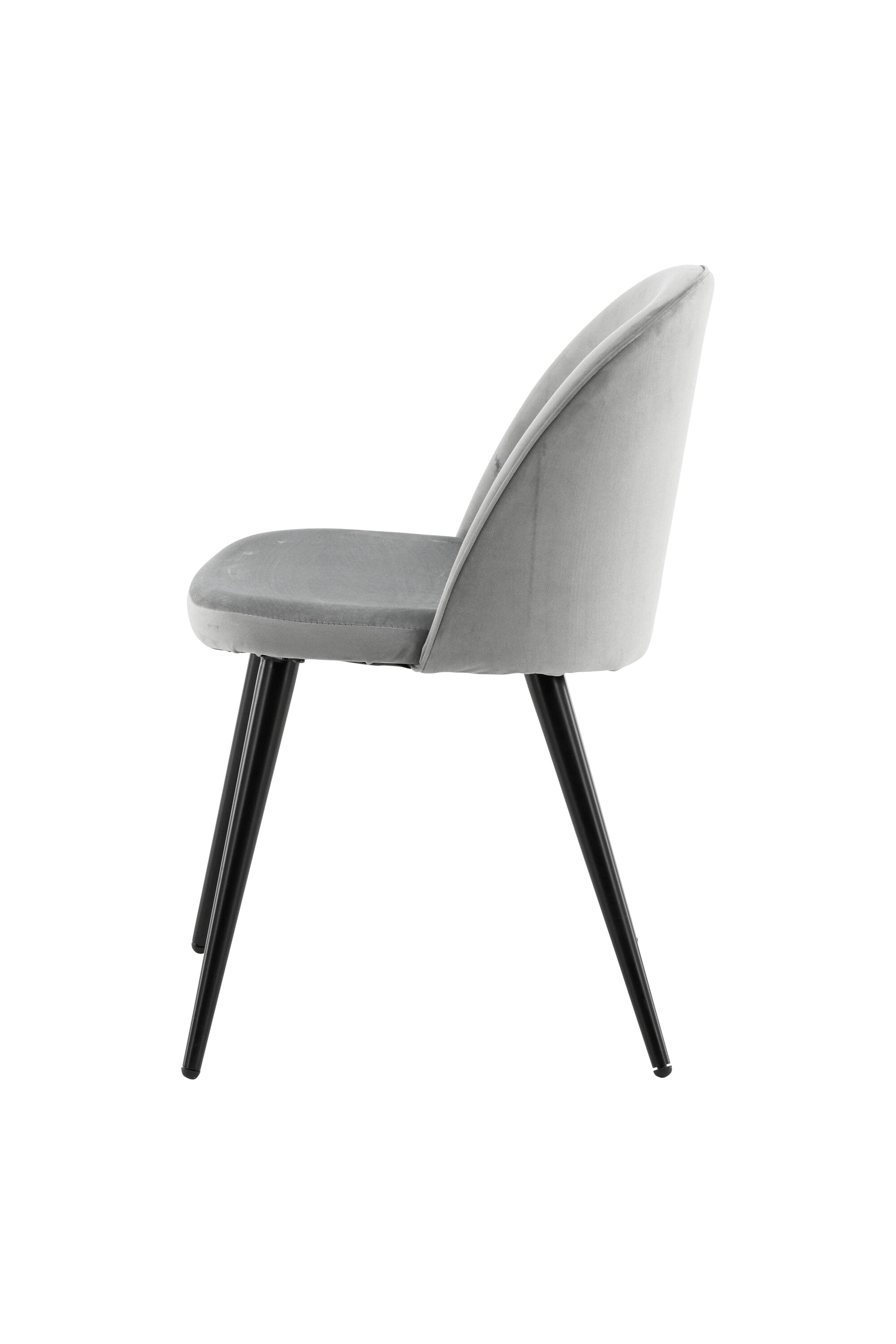 Velvet Matstol Stuhl in Grau / Schwarz präsentiert im Onlineshop von KAQTU Design AG. Schalenstuhl ist von Venture Home