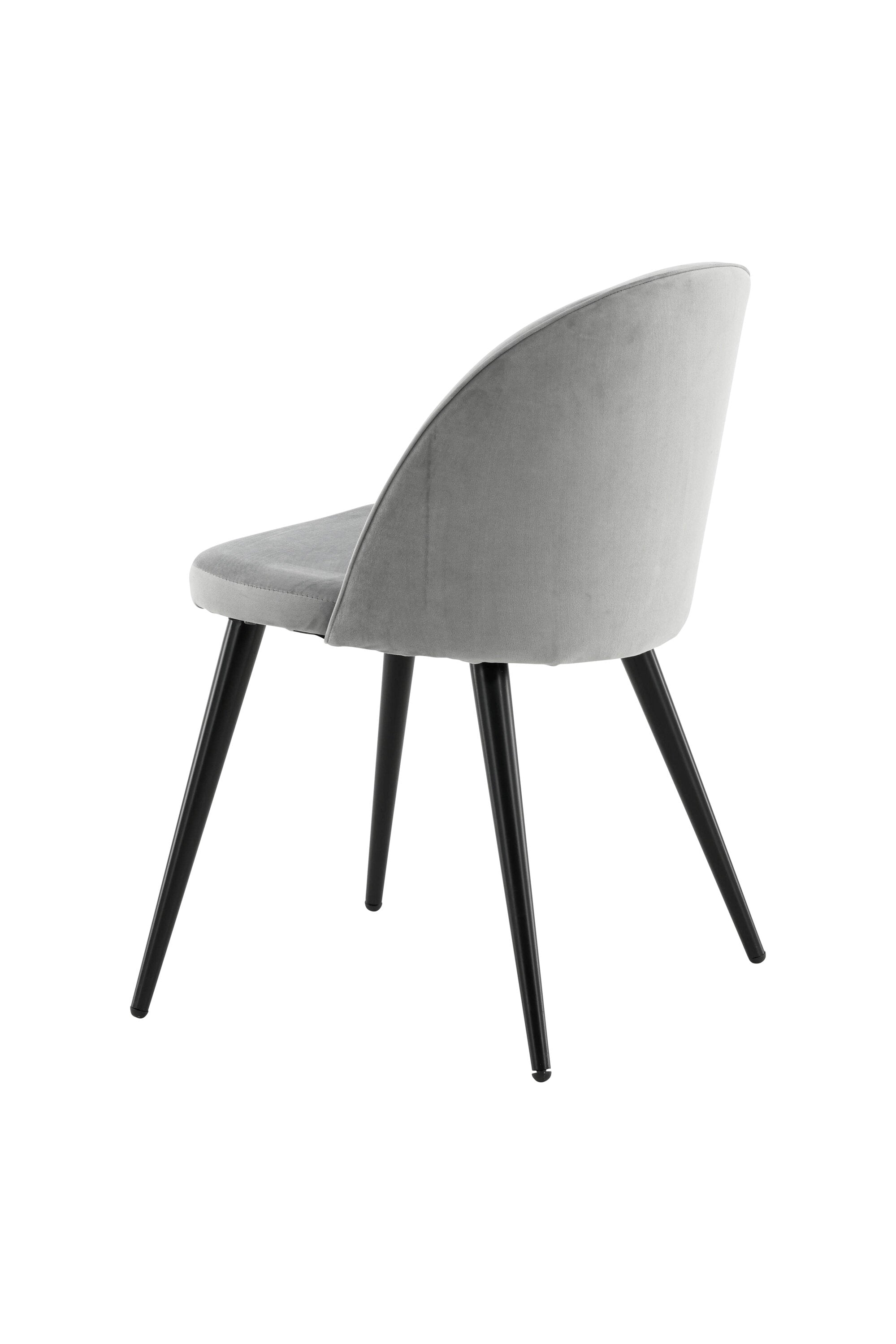 Velvet Matstol Stuhl in Grau / Schwarz präsentiert im Onlineshop von KAQTU Design AG. Schalenstuhl ist von Venture Home