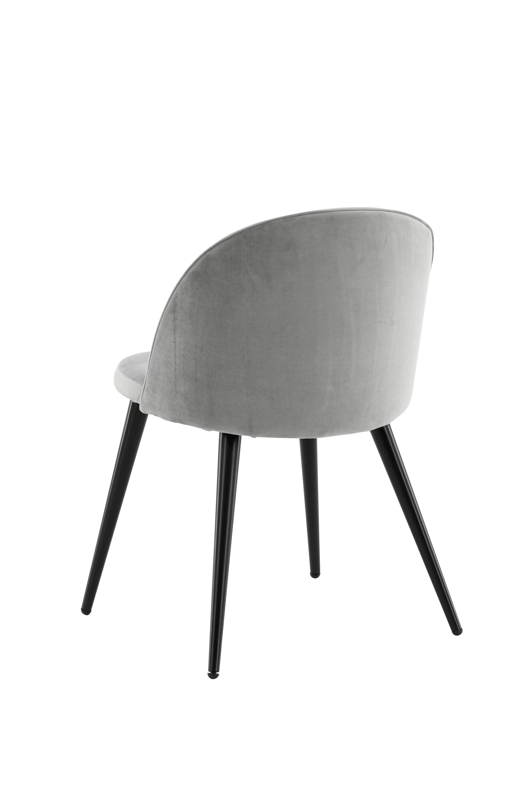 Velvet Matstol Stuhl in Grau / Schwarz präsentiert im Onlineshop von KAQTU Design AG. Schalenstuhl ist von Venture Home