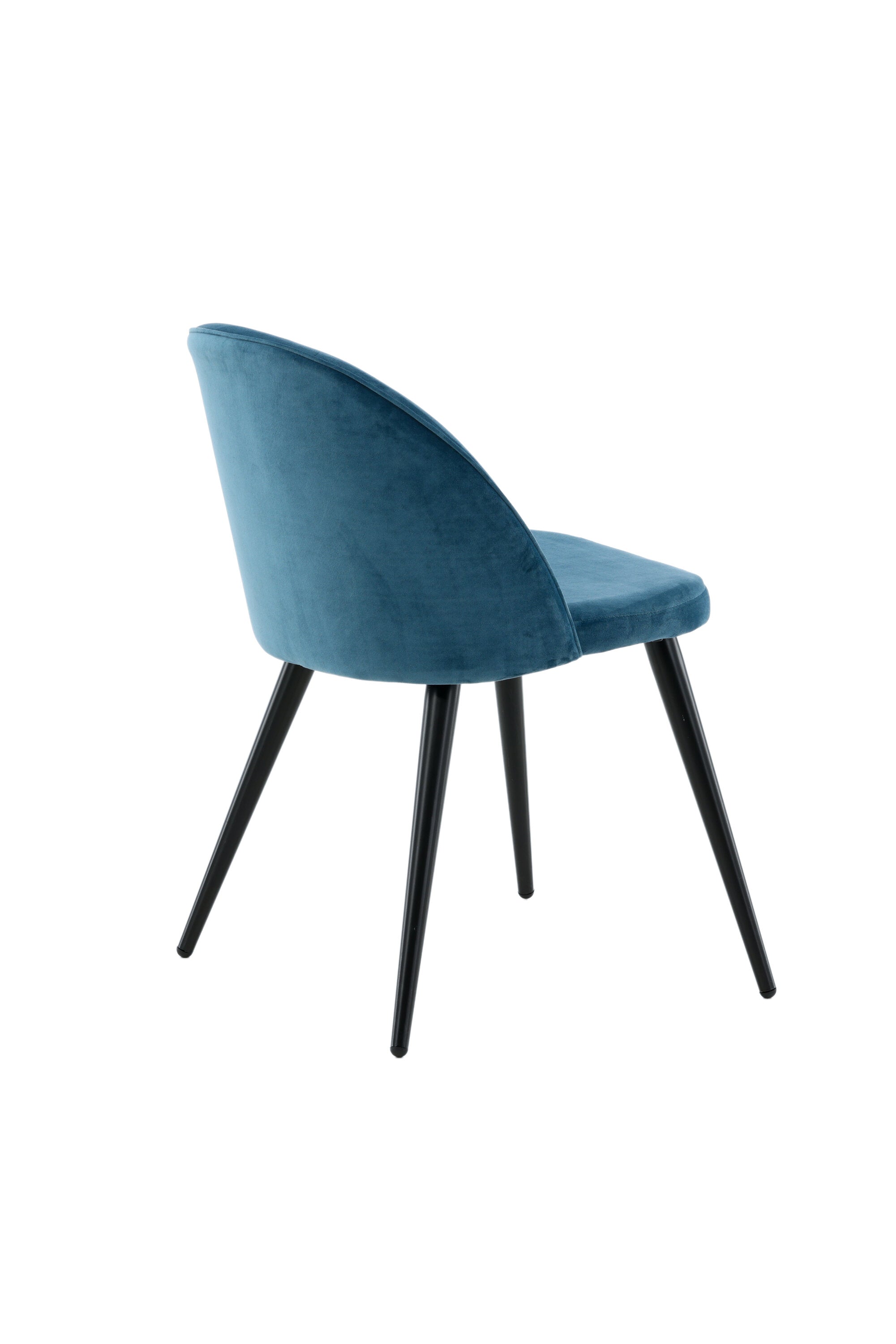Velvet Matstol Stuhl in Blau / Schwarz präsentiert im Onlineshop von KAQTU Design AG. Schalenstuhl ist von Venture Home