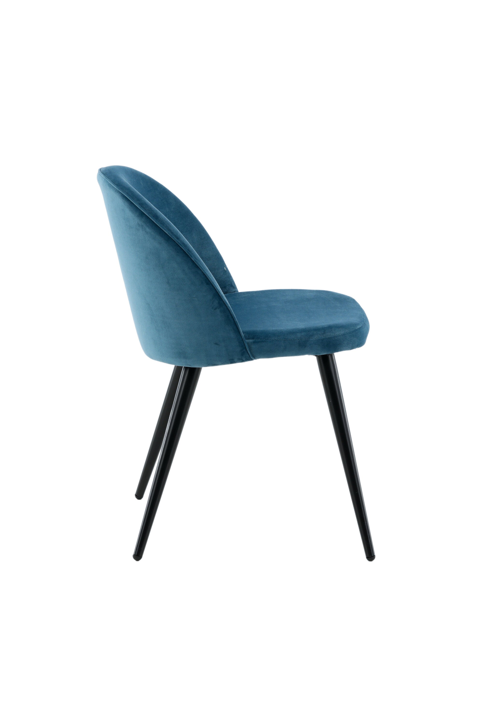 Velvet Matstol Stuhl in Blau / Schwarz präsentiert im Onlineshop von KAQTU Design AG. Schalenstuhl ist von Venture Home