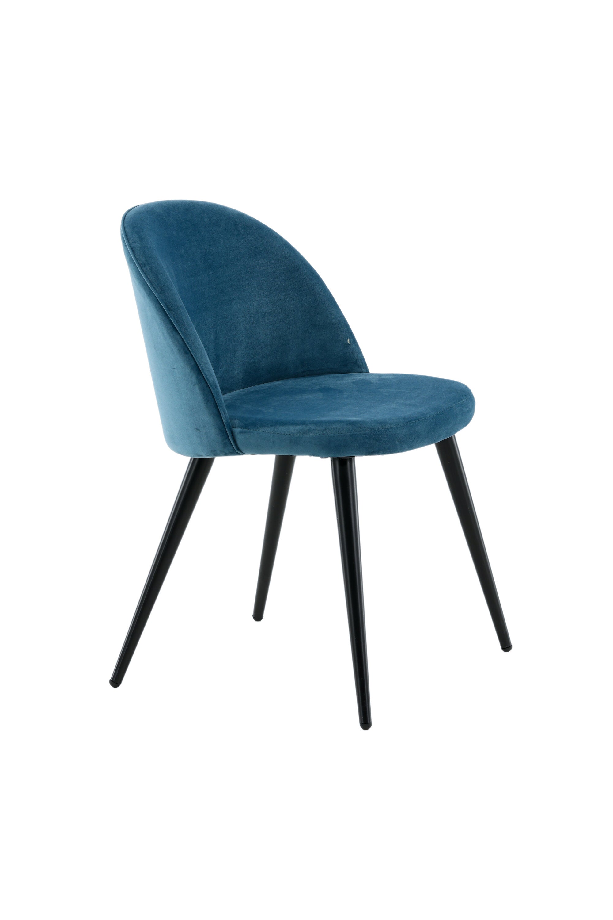 Velvet Matstol Stuhl in Blau / Schwarz präsentiert im Onlineshop von KAQTU Design AG. Schalenstuhl ist von Venture Home