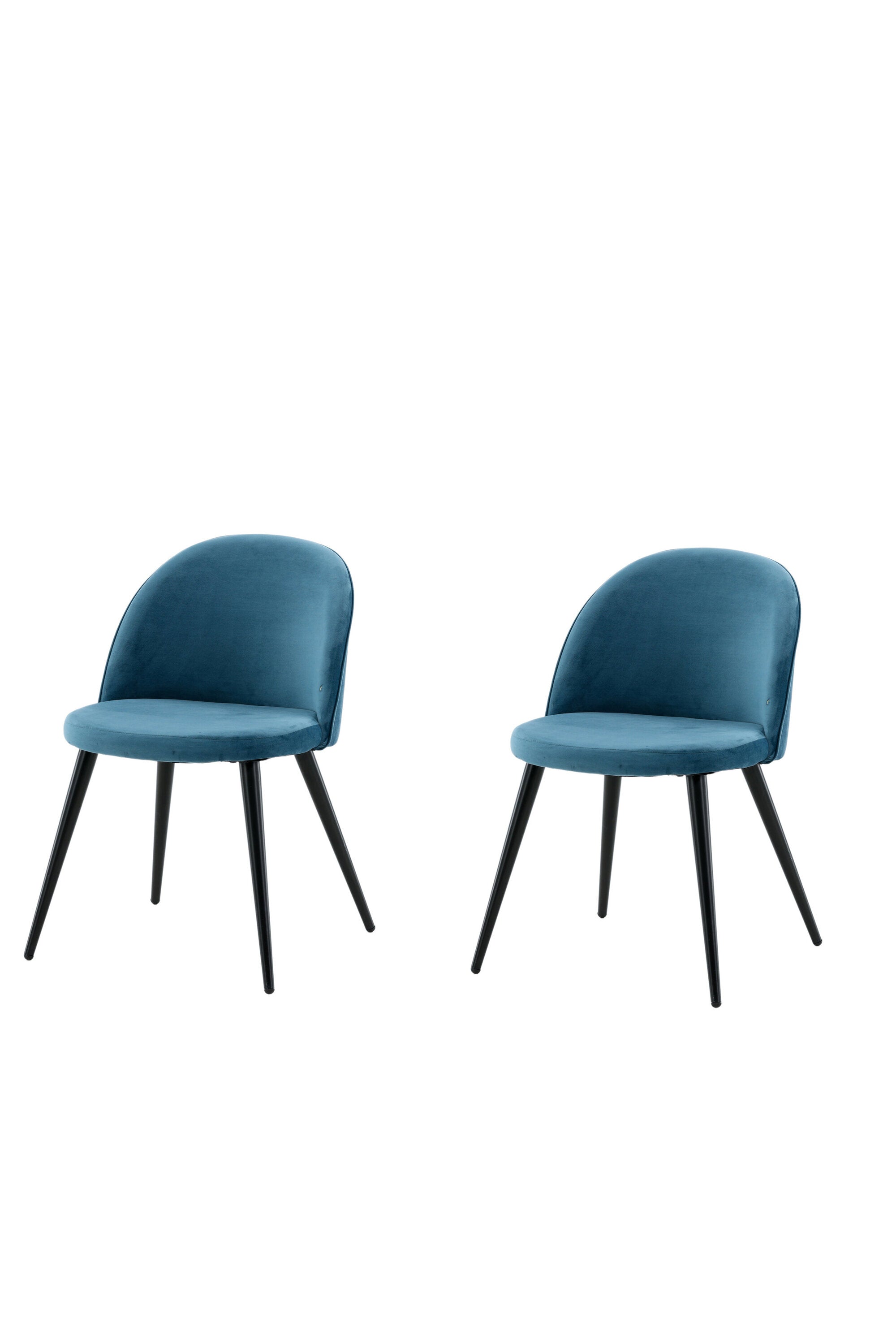 Velvet Matstol Stuhl in Blau / Schwarz präsentiert im Onlineshop von KAQTU Design AG. Schalenstuhl ist von Venture Home
