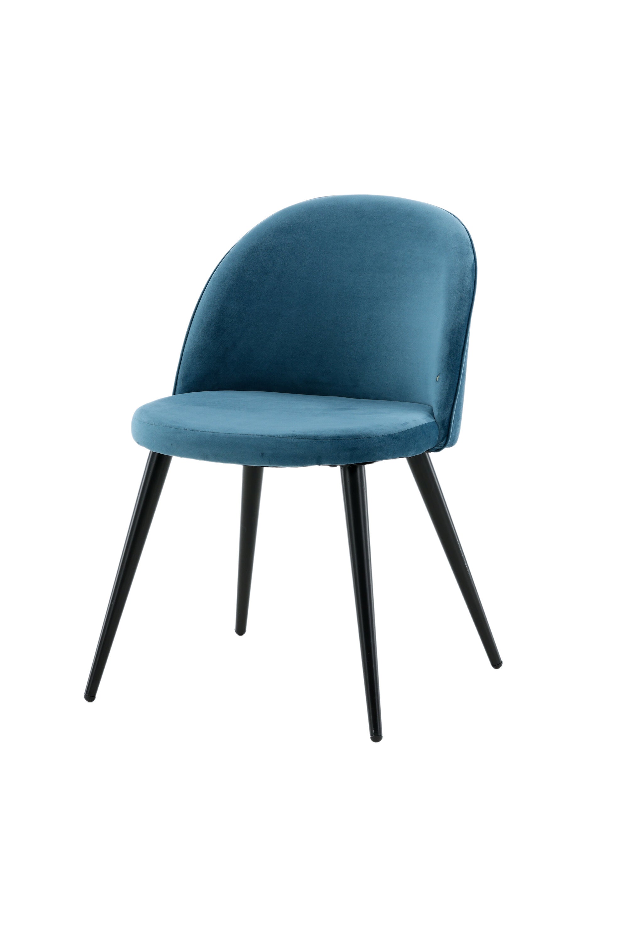 Velvet Matstol Stuhl in Blau / Schwarz präsentiert im Onlineshop von KAQTU Design AG. Schalenstuhl ist von Venture Home