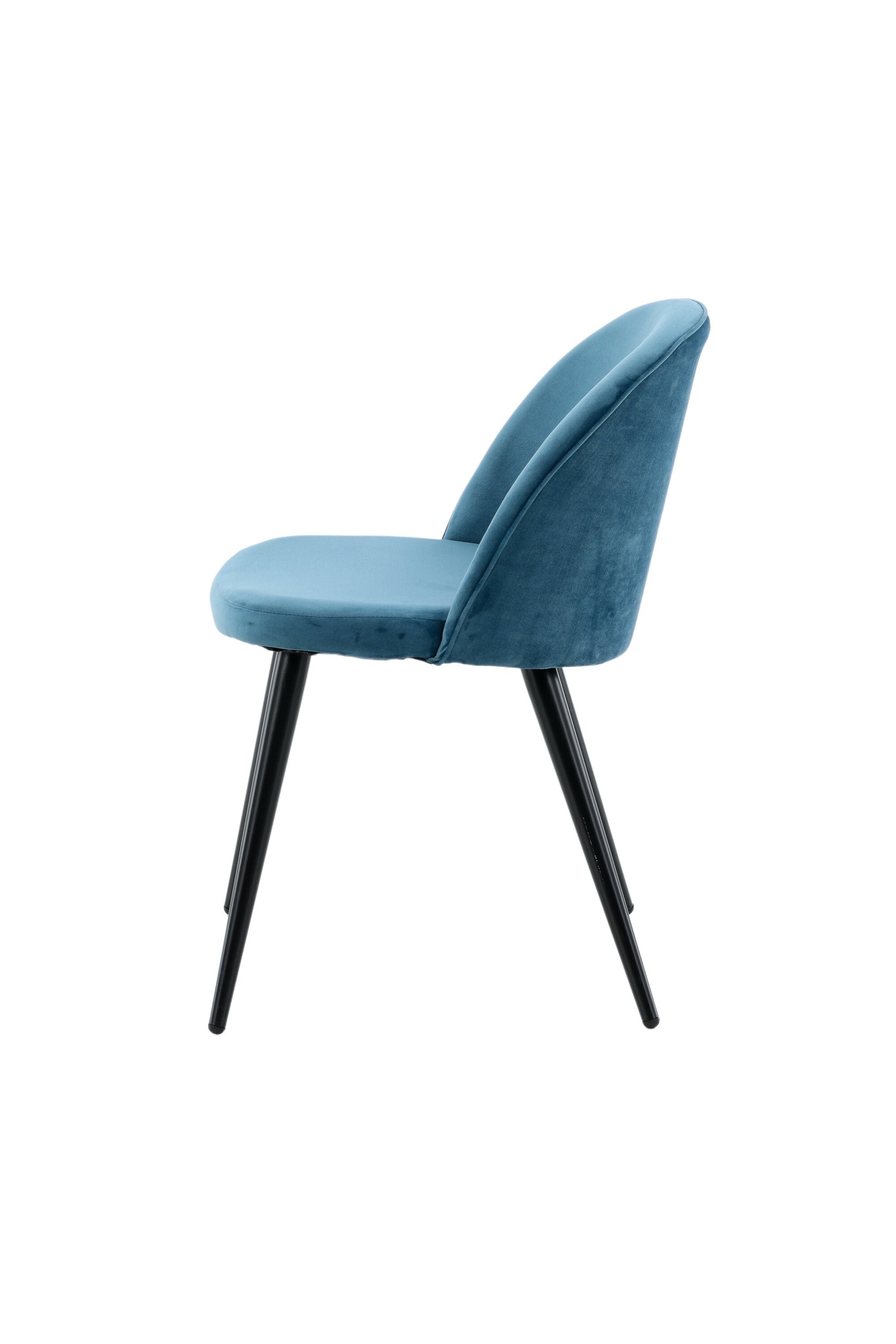 Velvet Matstol Stuhl in Blau / Schwarz präsentiert im Onlineshop von KAQTU Design AG. Schalenstuhl ist von Venture Home