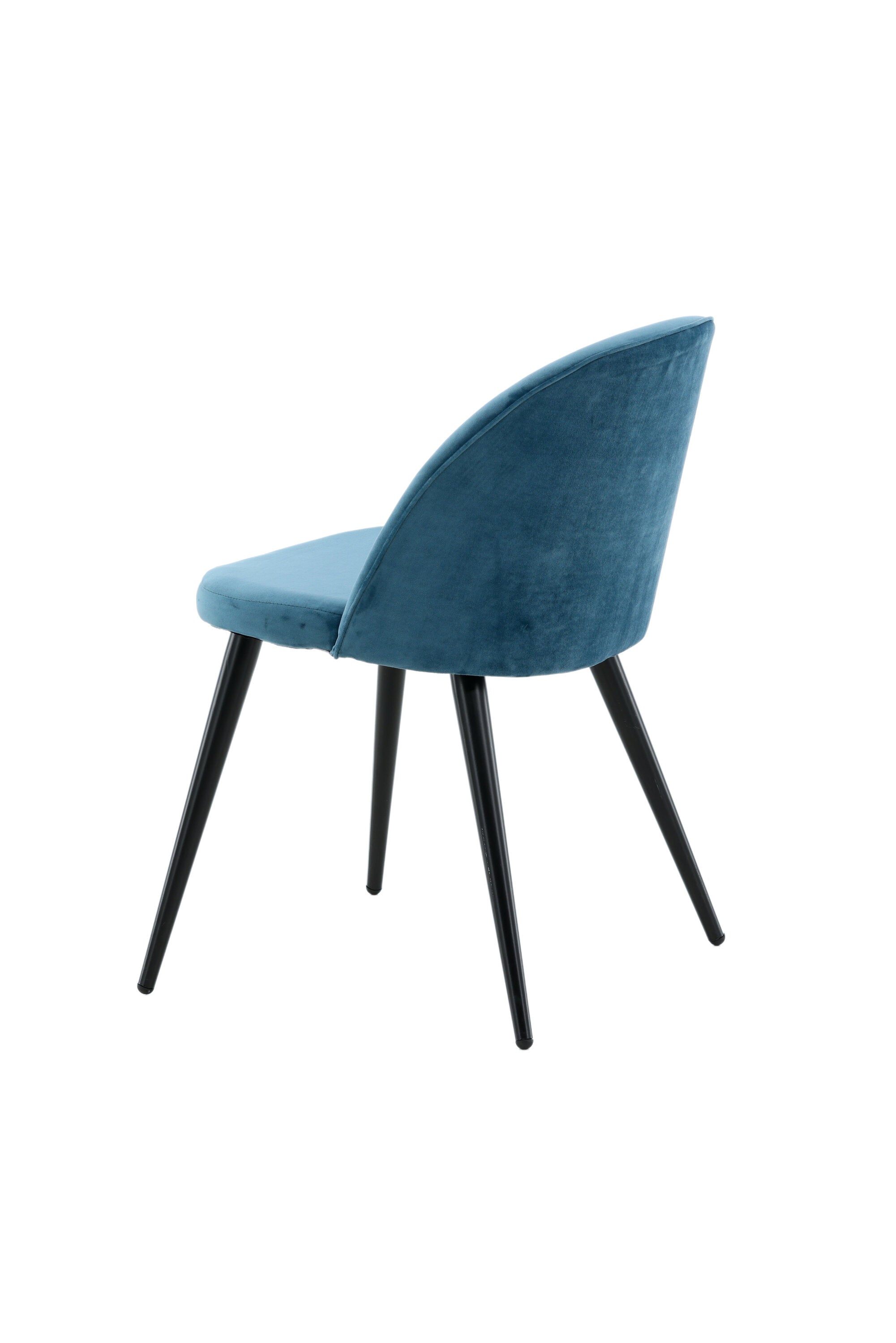 Velvet Matstol Stuhl in Blau / Schwarz präsentiert im Onlineshop von KAQTU Design AG. Schalenstuhl ist von Venture Home