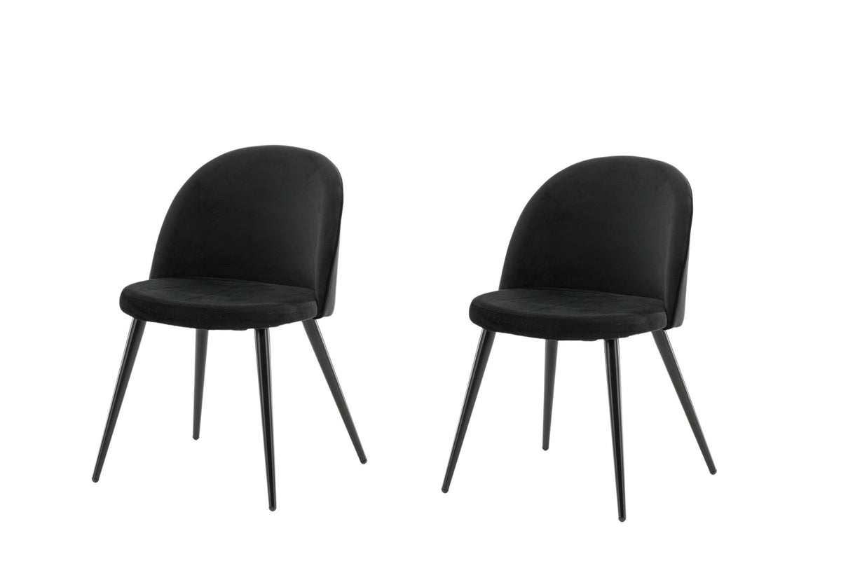 Velvet Matstol Stuhl in Schwarz präsentiert im Onlineshop von KAQTU Design AG. Schalenstuhl ist von Venture Home