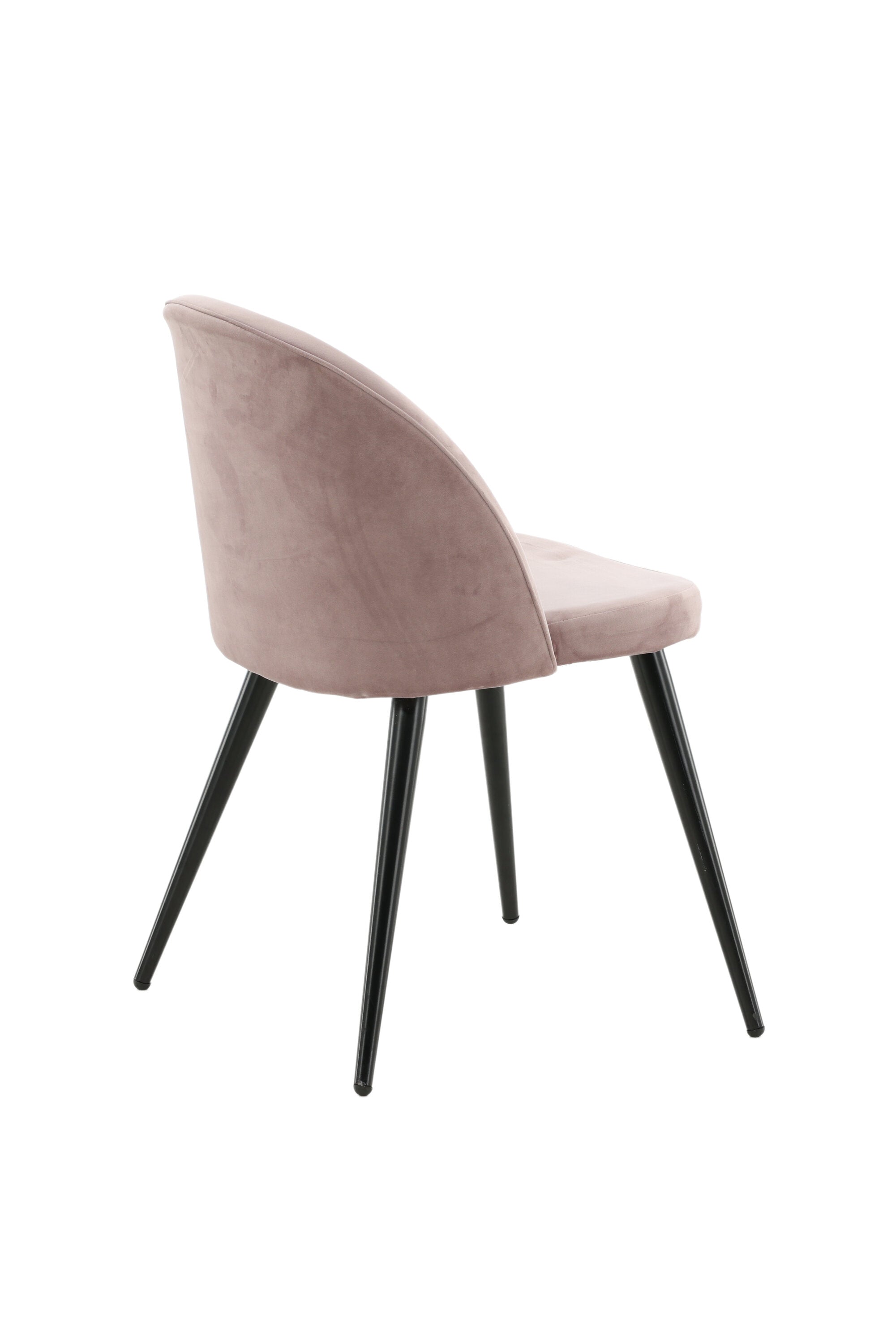 Velvet Matstol Stuhl in Altrosa / Schwarz präsentiert im Onlineshop von KAQTU Design AG. Schalenstuhl ist von Venture Home