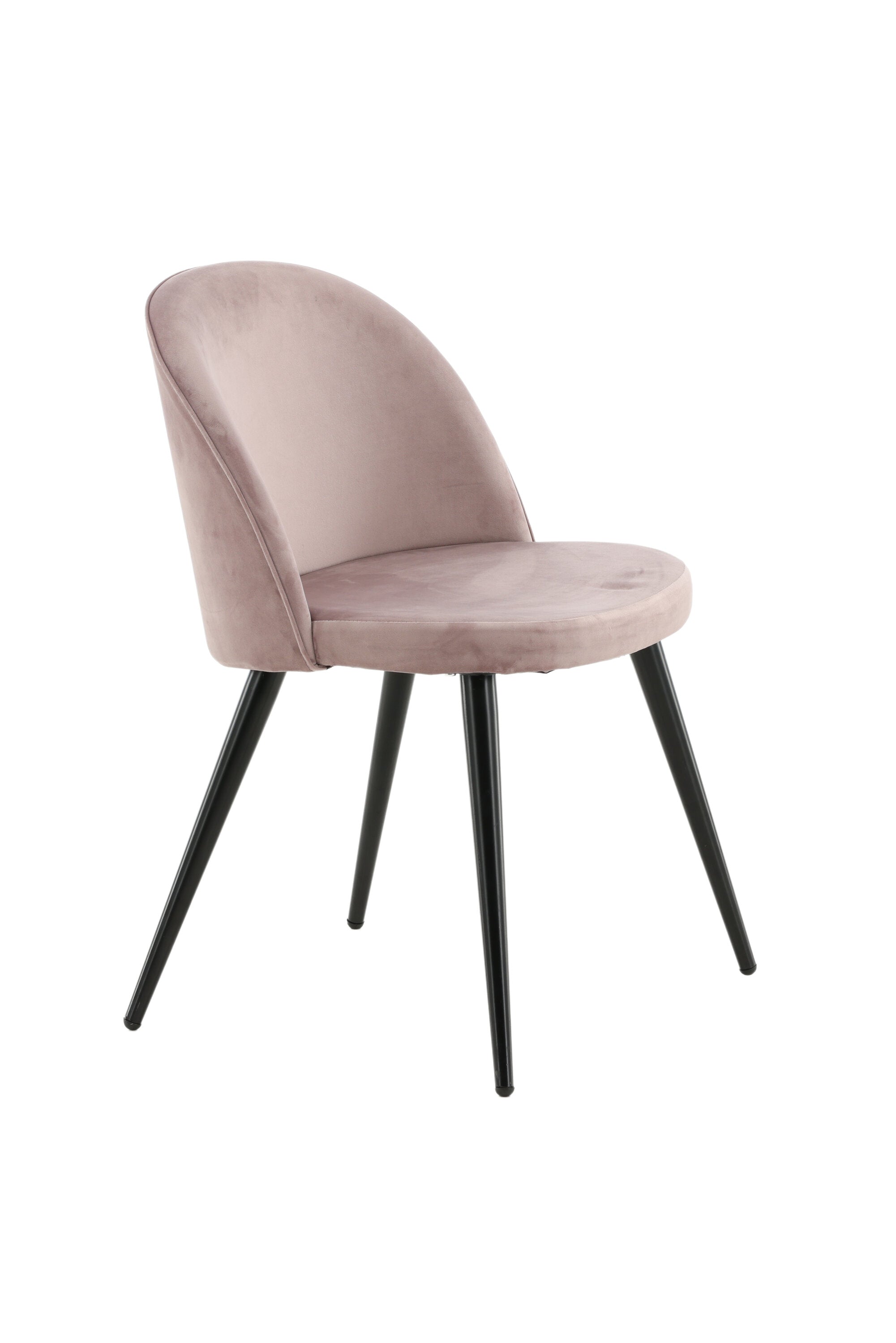 Velvet Matstol Stuhl in Altrosa / Schwarz präsentiert im Onlineshop von KAQTU Design AG. Schalenstuhl ist von Venture Home