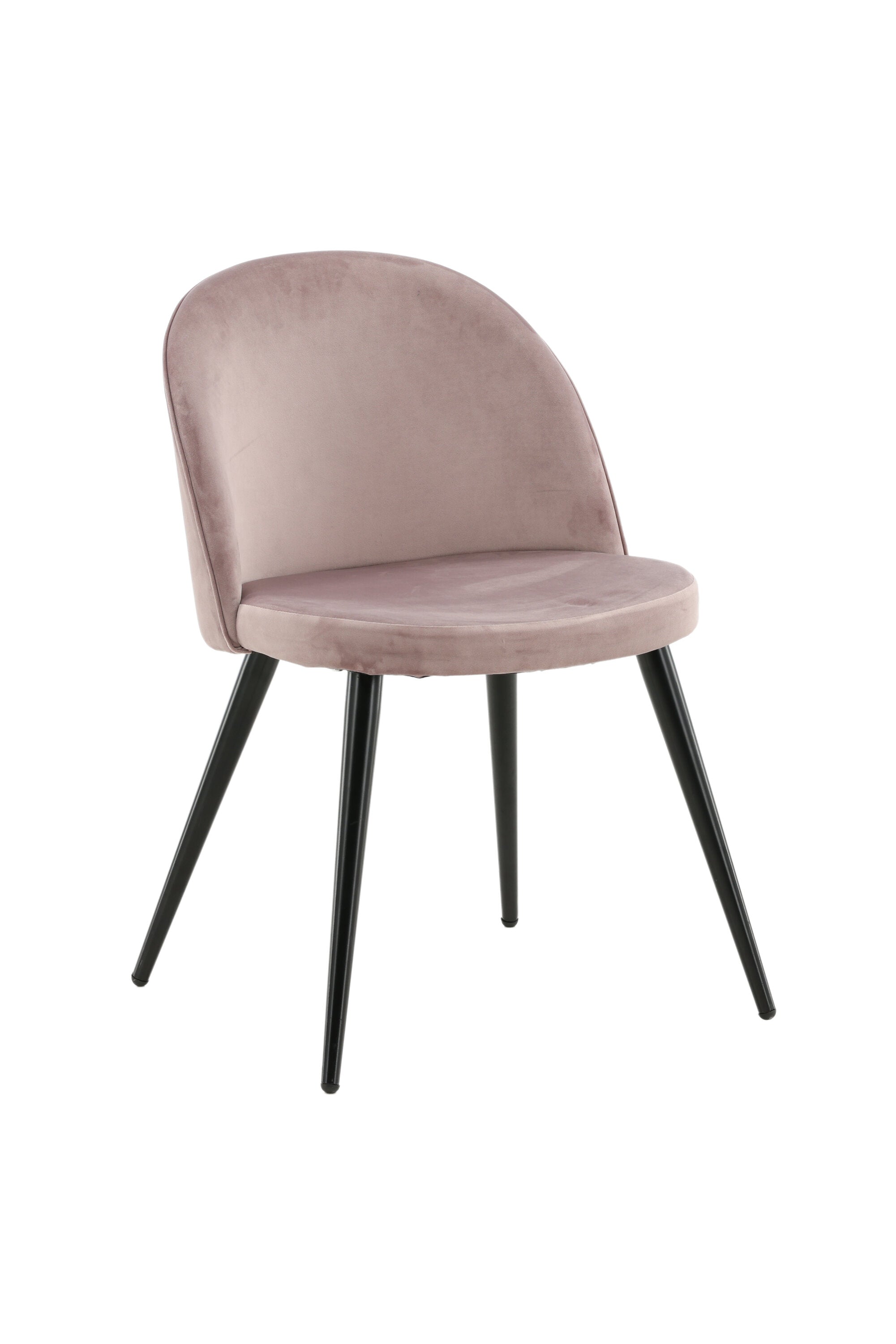 Velvet Matstol Stuhl in Altrosa / Schwarz präsentiert im Onlineshop von KAQTU Design AG. Schalenstuhl ist von Venture Home