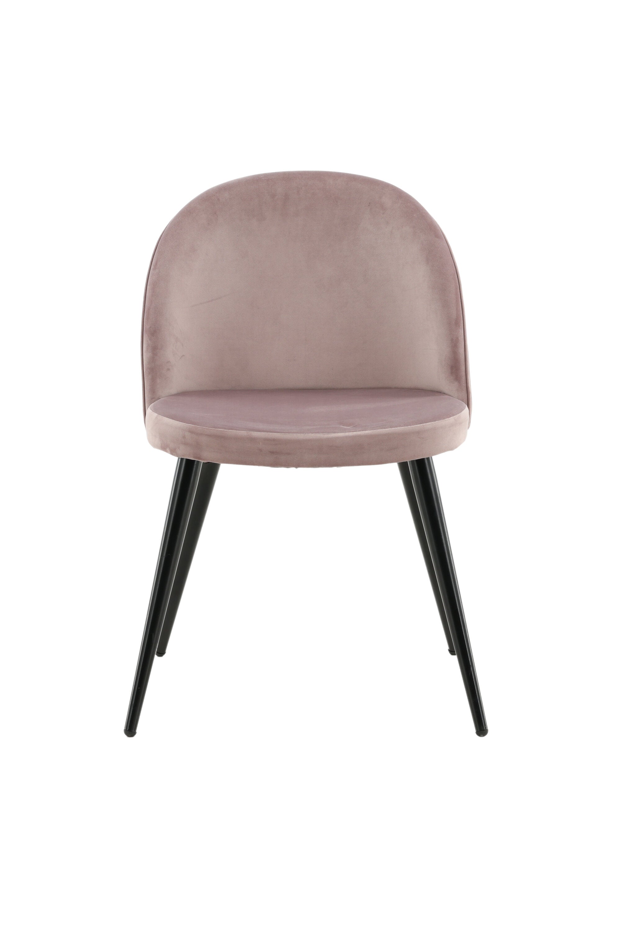 Velvet Matstol Stuhl in Altrosa / Schwarz präsentiert im Onlineshop von KAQTU Design AG. Schalenstuhl ist von Venture Home
