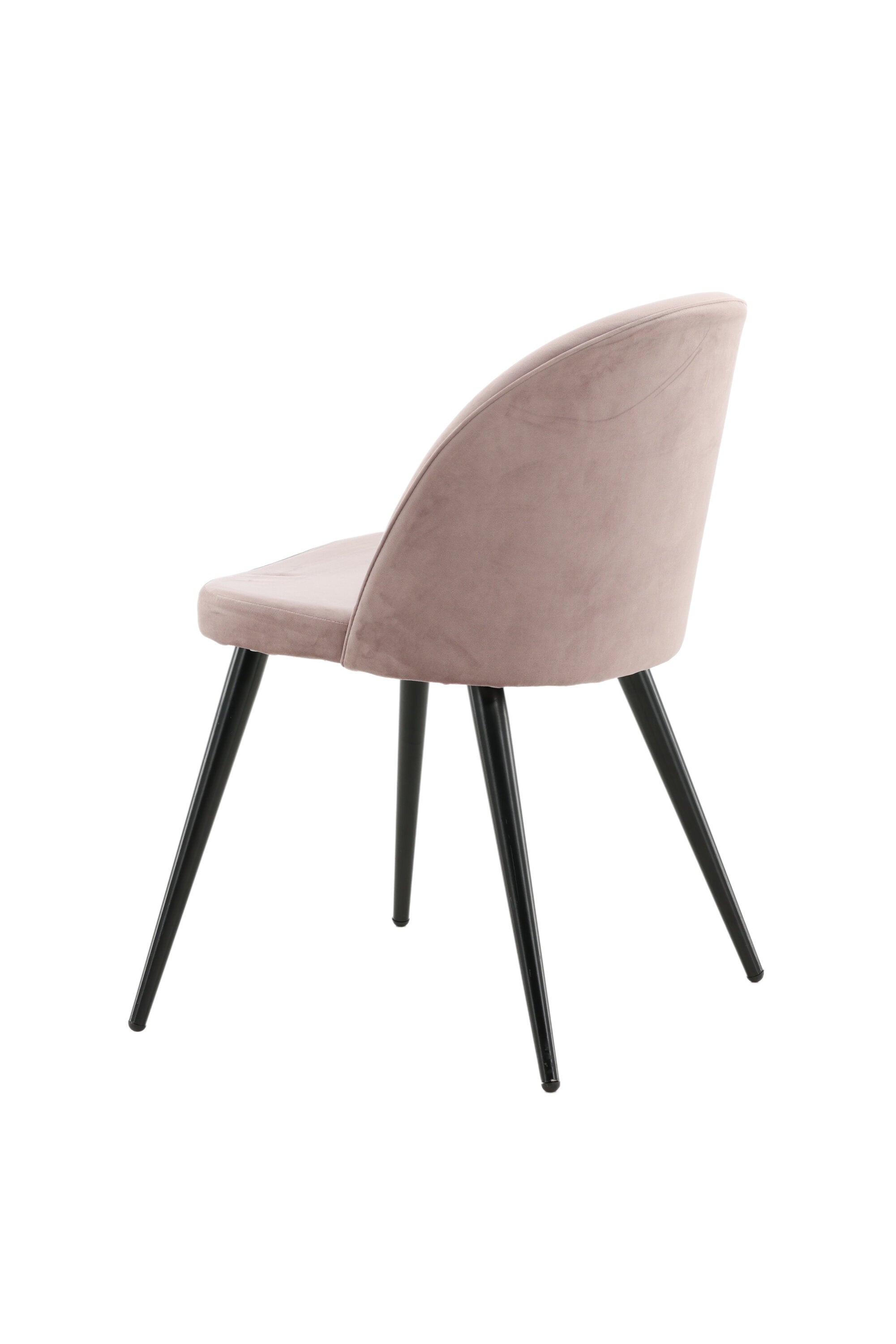 Velvet Matstol Stuhl in Altrosa / Schwarz präsentiert im Onlineshop von KAQTU Design AG. Schalenstuhl ist von Venture Home