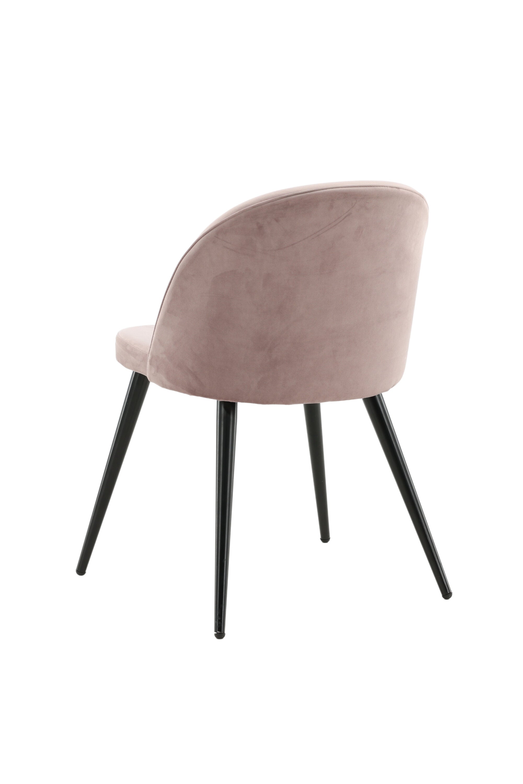Velvet Matstol Stuhl in Altrosa / Schwarz präsentiert im Onlineshop von KAQTU Design AG. Schalenstuhl ist von Venture Home
