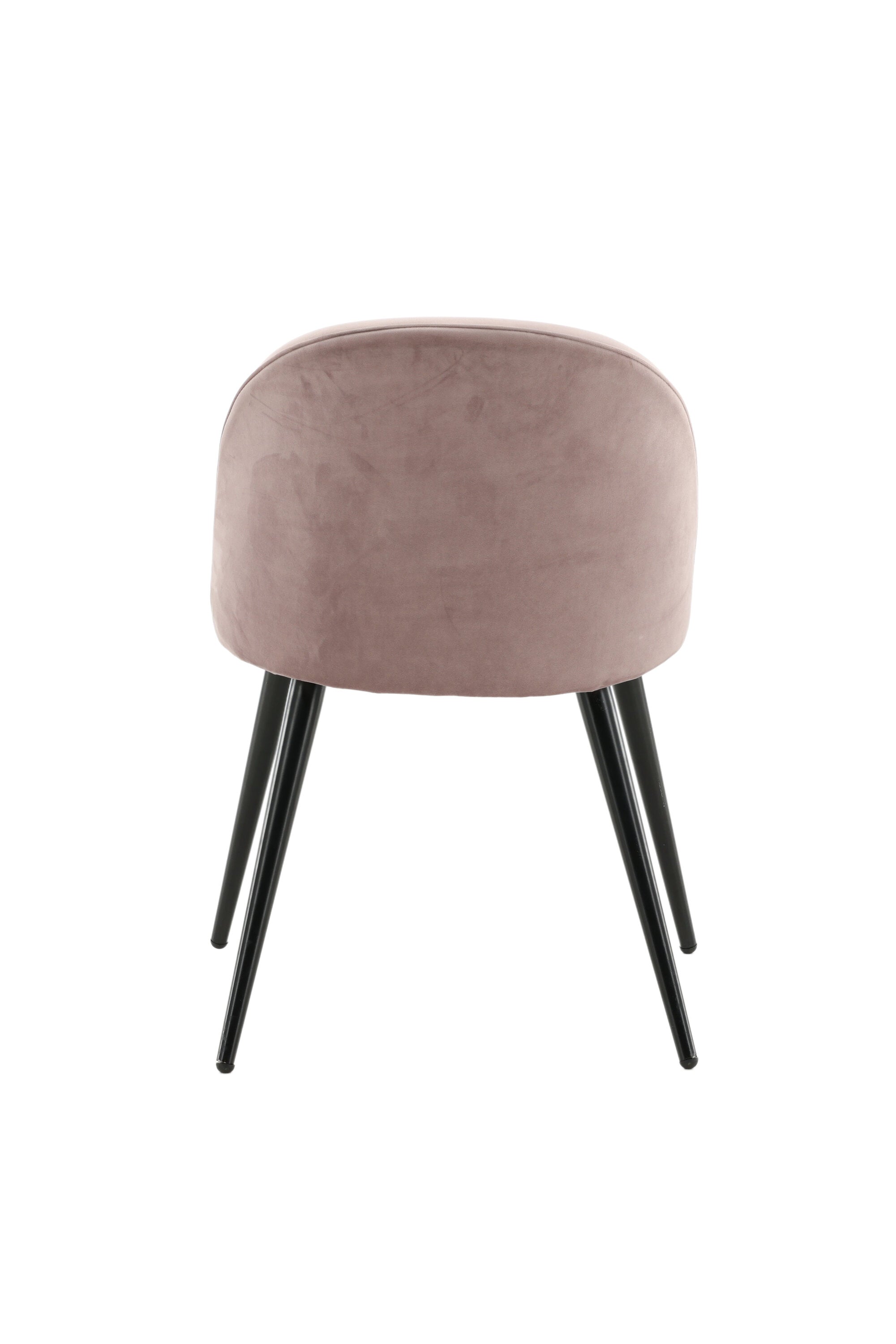 Velvet Matstol Stuhl in Altrosa / Schwarz präsentiert im Onlineshop von KAQTU Design AG. Schalenstuhl ist von Venture Home