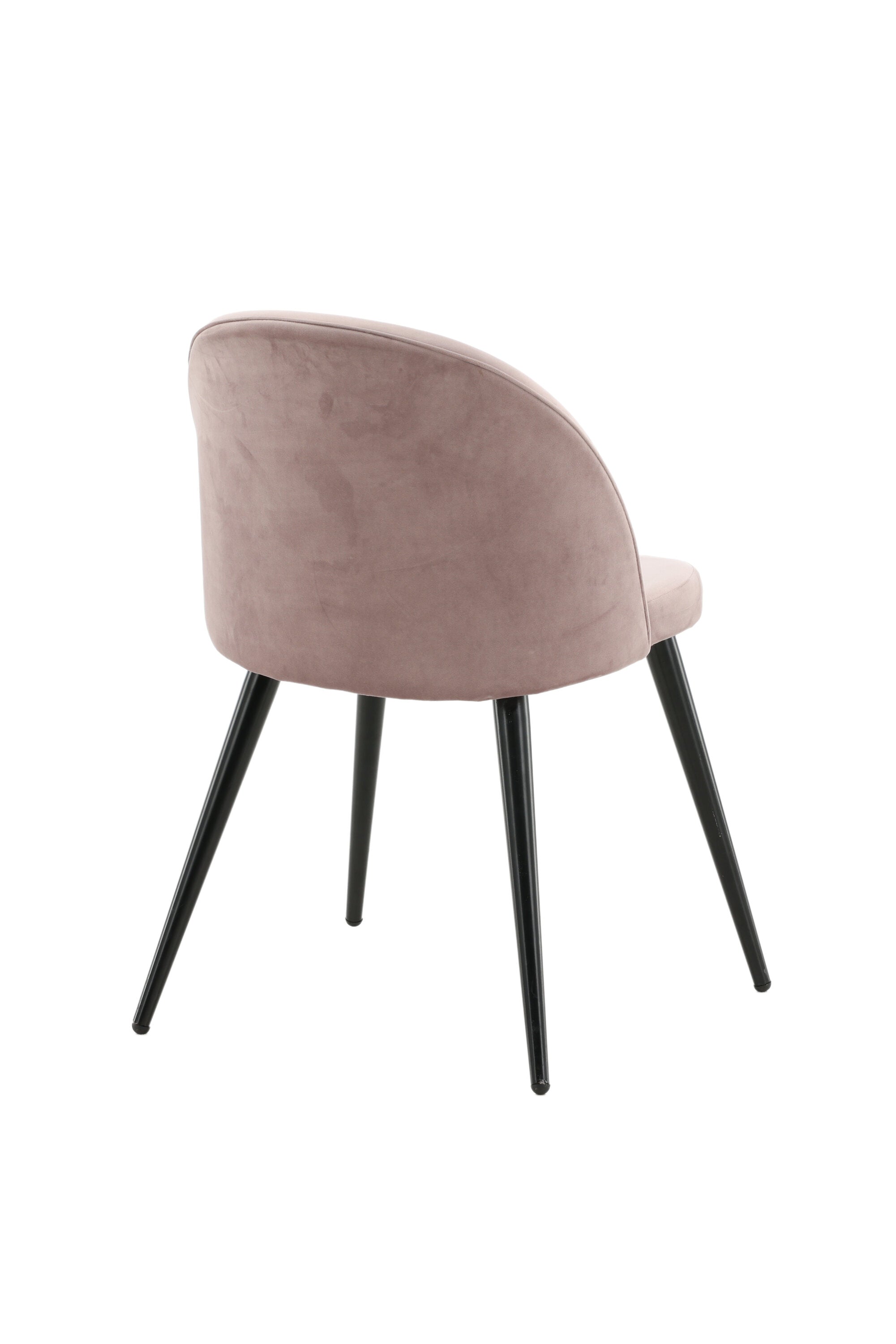 Velvet Matstol Stuhl in Altrosa / Schwarz präsentiert im Onlineshop von KAQTU Design AG. Schalenstuhl ist von Venture Home