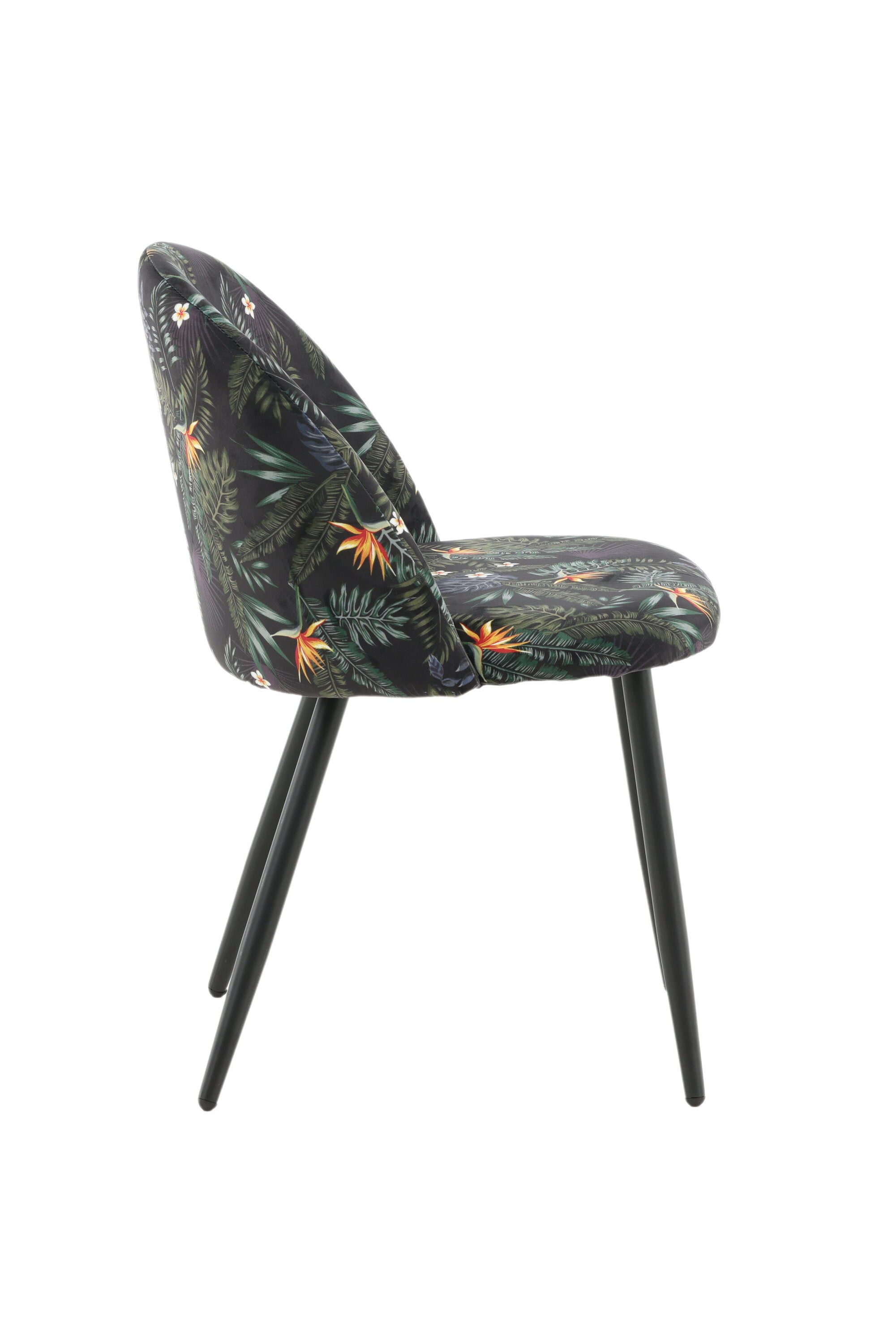 Velvet Stuhl in Flower/Schwarz präsentiert im Onlineshop von KAQTU Design AG. Schalenstuhl ist von Venture Home