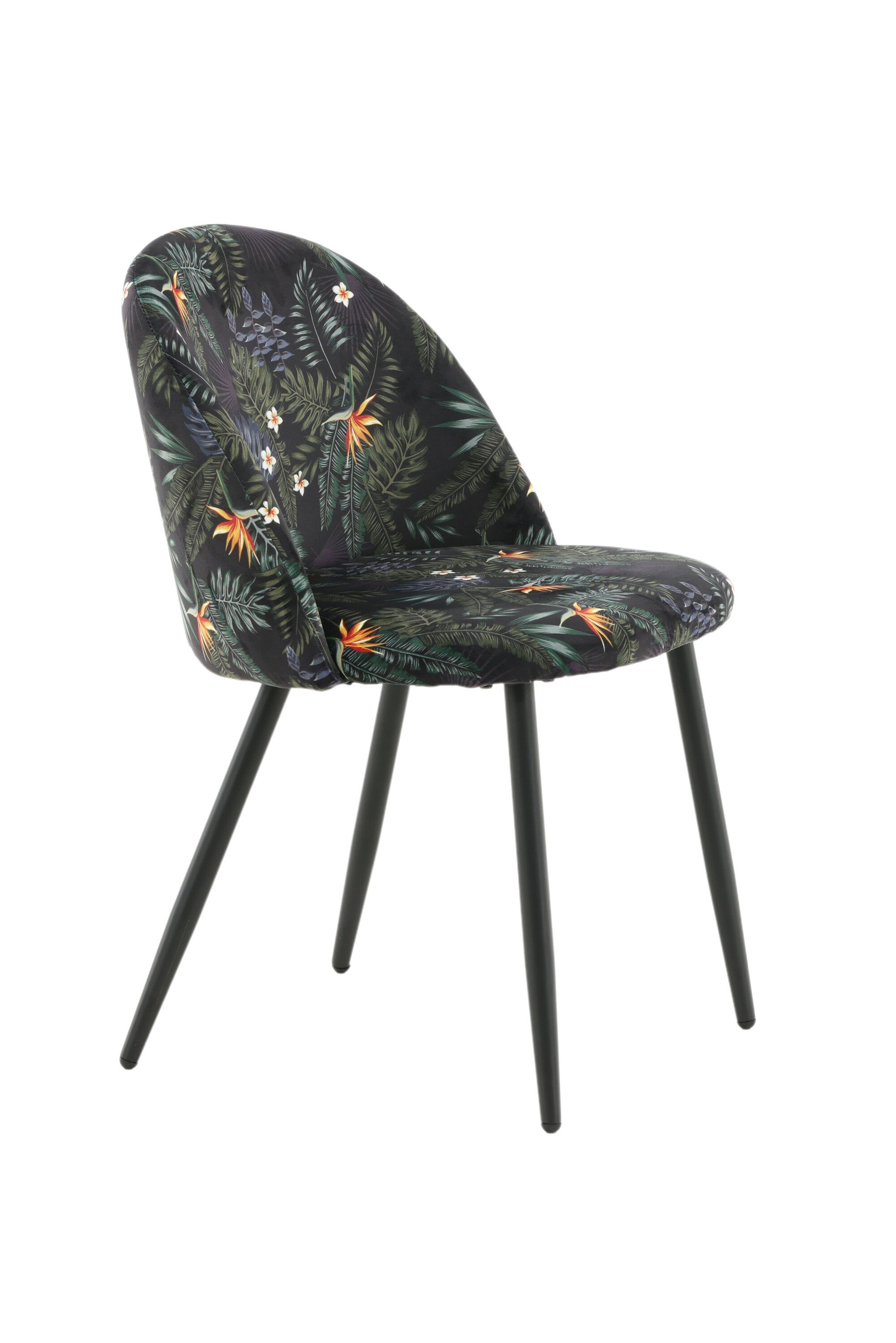 Velvet Stuhl in Flower/Schwarz präsentiert im Onlineshop von KAQTU Design AG. Schalenstuhl ist von Venture Home