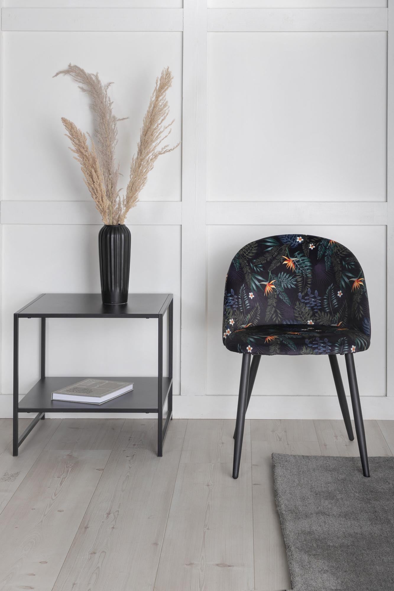 Velvet Stuhl in Flower/Schwarz präsentiert im Onlineshop von KAQTU Design AG. Schalenstuhl ist von Venture Home