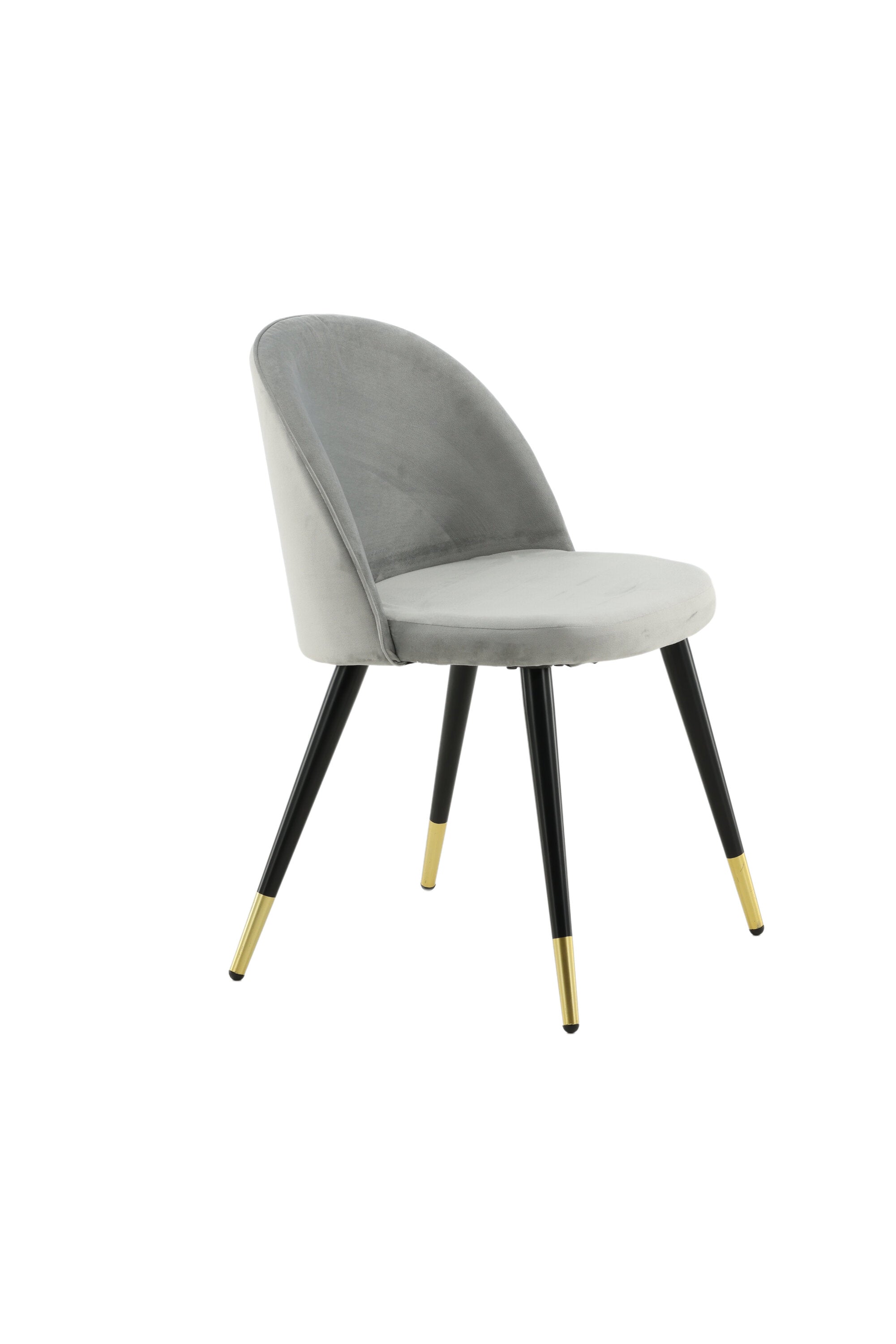 Velvet Matstol Stuhl in Grau / Schwarz / Gold präsentiert im Onlineshop von KAQTU Design AG. Schalenstuhl ist von Venture Home