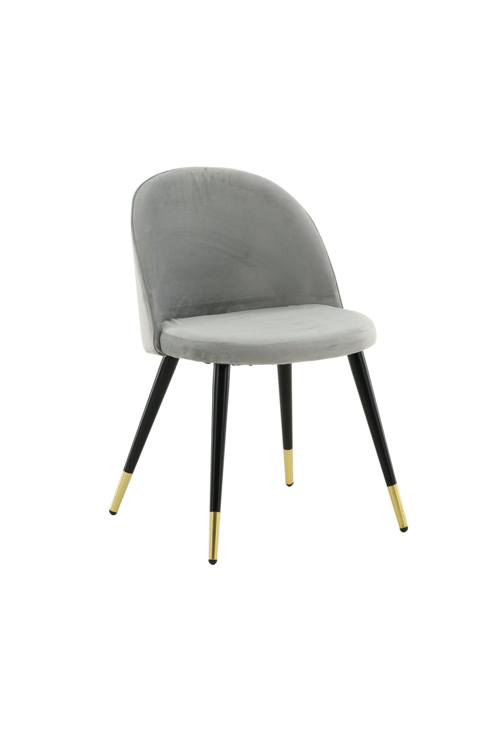 Velvet Matstol Stuhl in Grau / Schwarz / Gold präsentiert im Onlineshop von KAQTU Design AG. Schalenstuhl ist von Venture Home