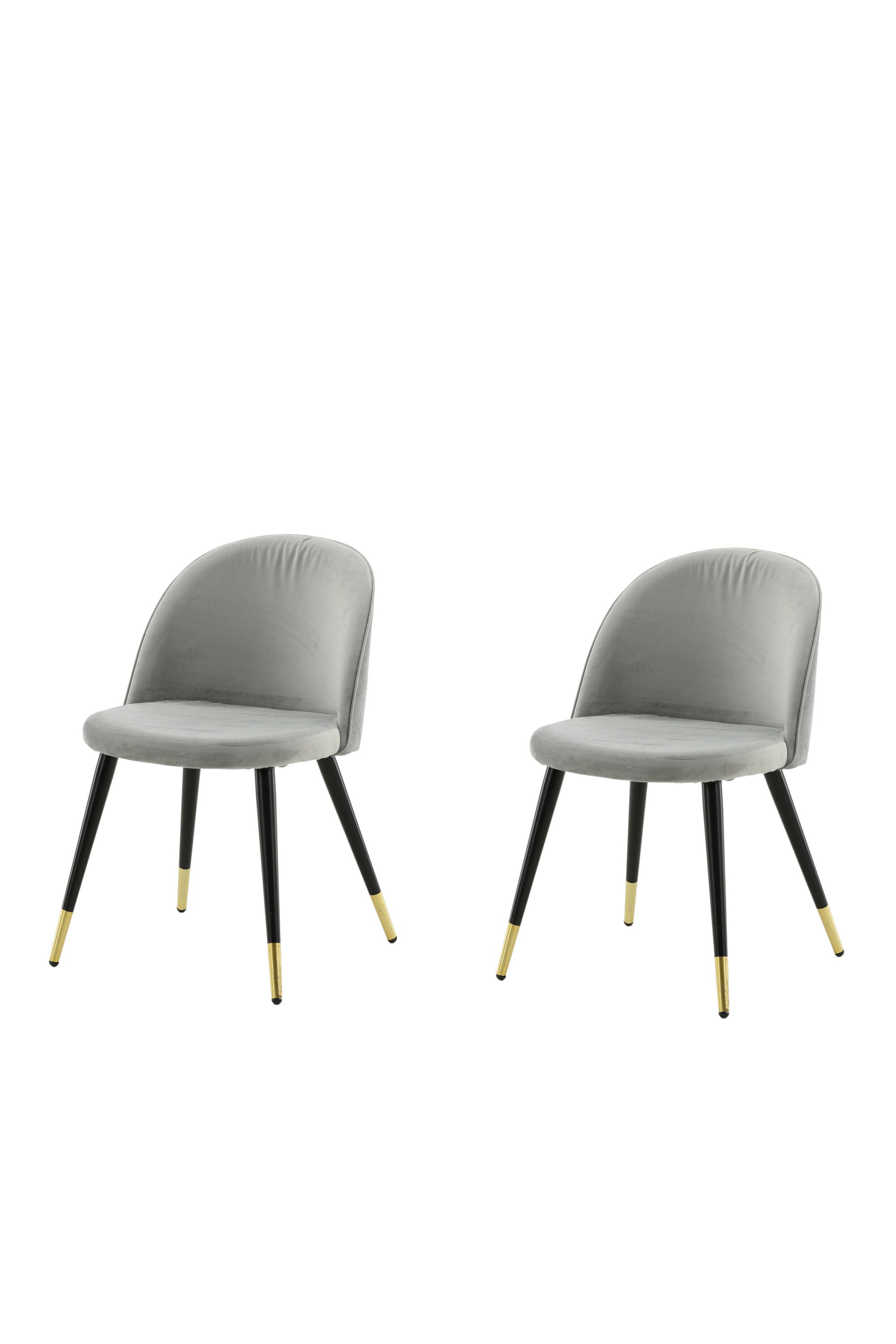 Velvet Matstol Stuhl in Grau / Schwarz / Gold präsentiert im Onlineshop von KAQTU Design AG. Schalenstuhl ist von Venture Home