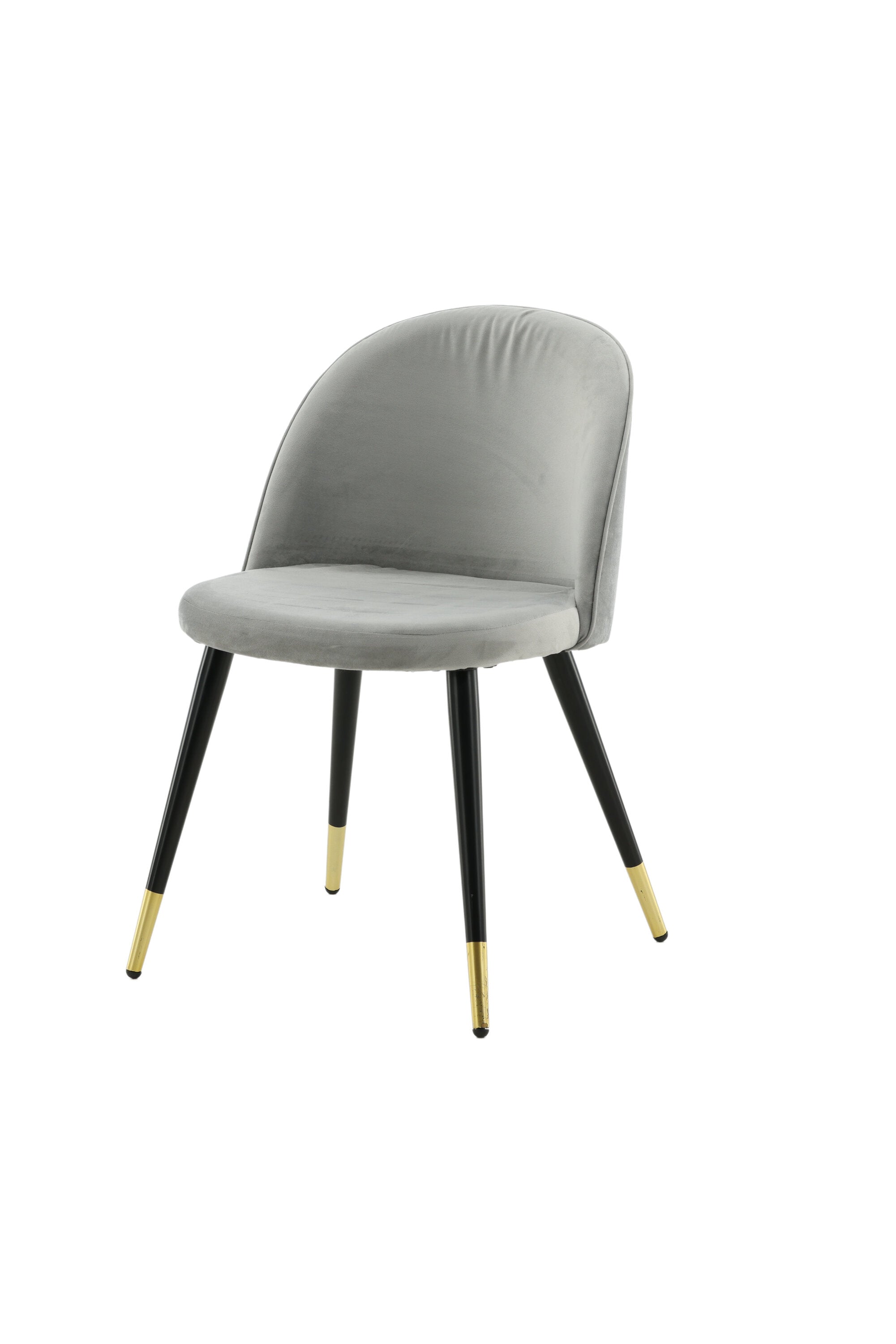 Velvet Matstol Stuhl in Grau / Schwarz / Gold präsentiert im Onlineshop von KAQTU Design AG. Schalenstuhl ist von Venture Home
