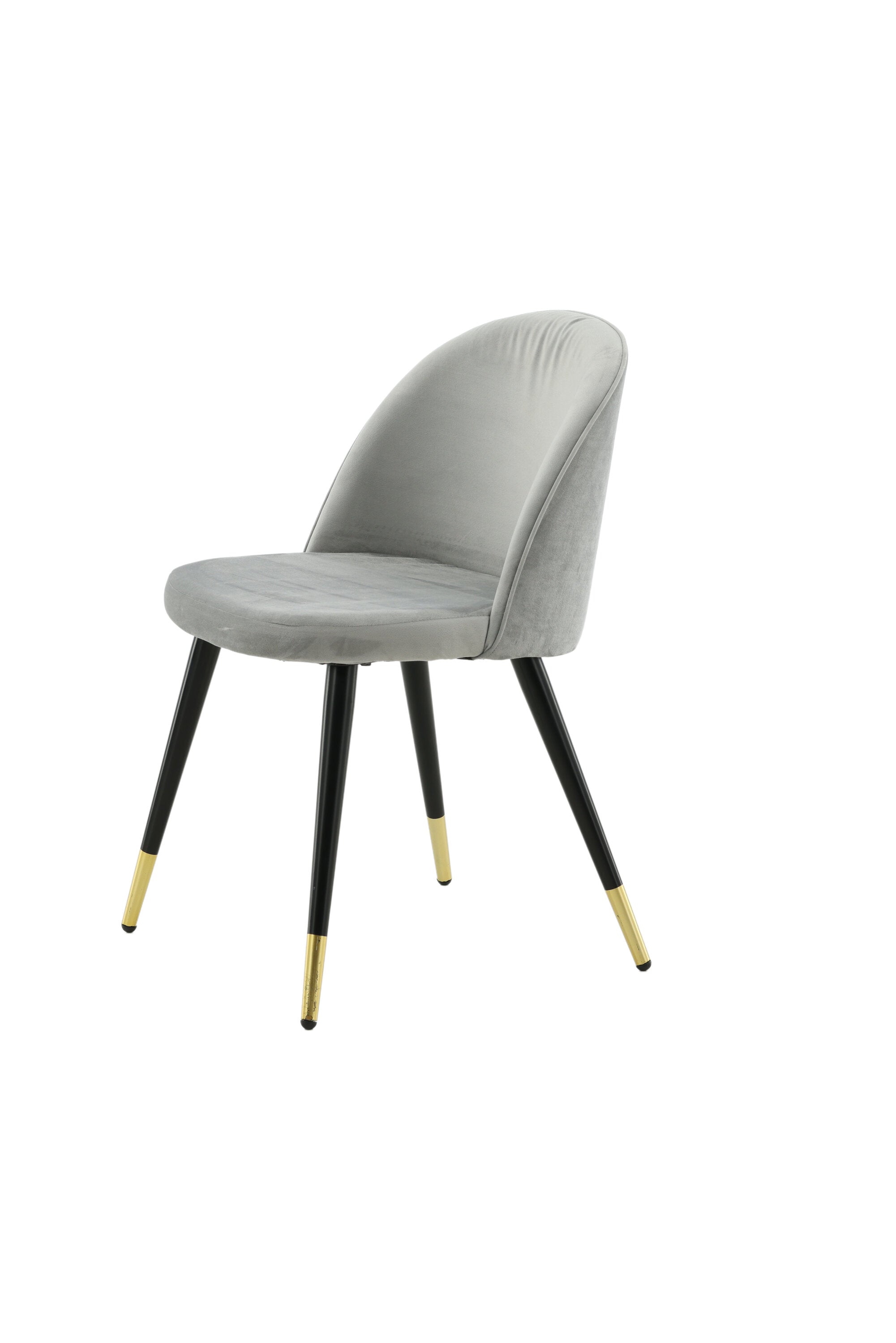 Velvet Matstol Stuhl in Grau / Schwarz / Gold präsentiert im Onlineshop von KAQTU Design AG. Schalenstuhl ist von Venture Home