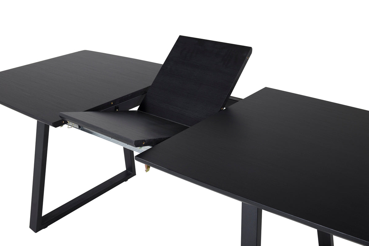 Inka ausziehbarer Tisch in Schwarz präsentiert im Onlineshop von KAQTU Design AG. Esstisch ist von Venture Home