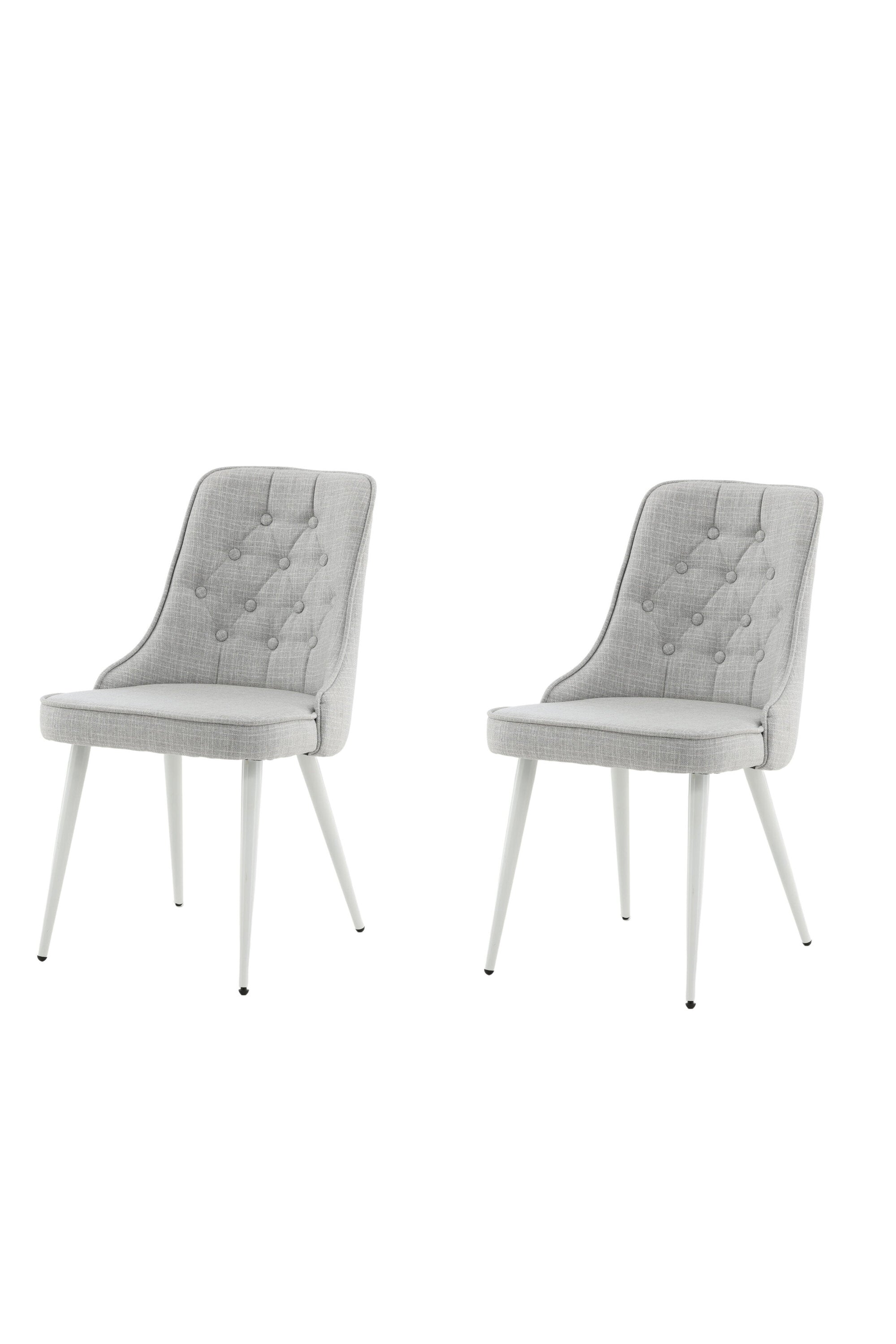 Velvet Deluxe Stuhl in Hellgrau / Weiss präsentiert im Onlineshop von KAQTU Design AG. Stuhl ist von Venture Home