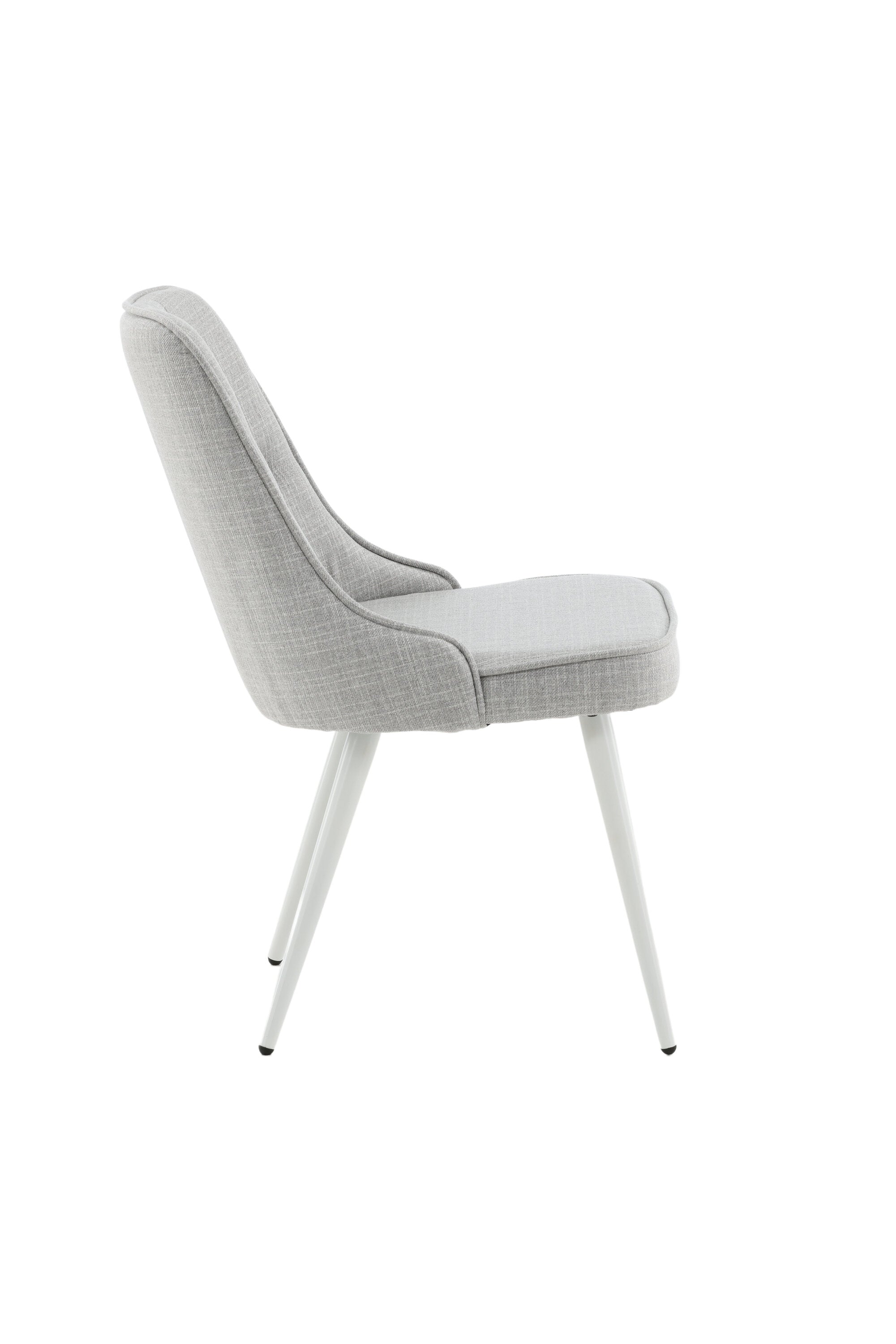 Velvet Deluxe Stuhl in Hellgrau / Weiss präsentiert im Onlineshop von KAQTU Design AG. Stuhl ist von Venture Home