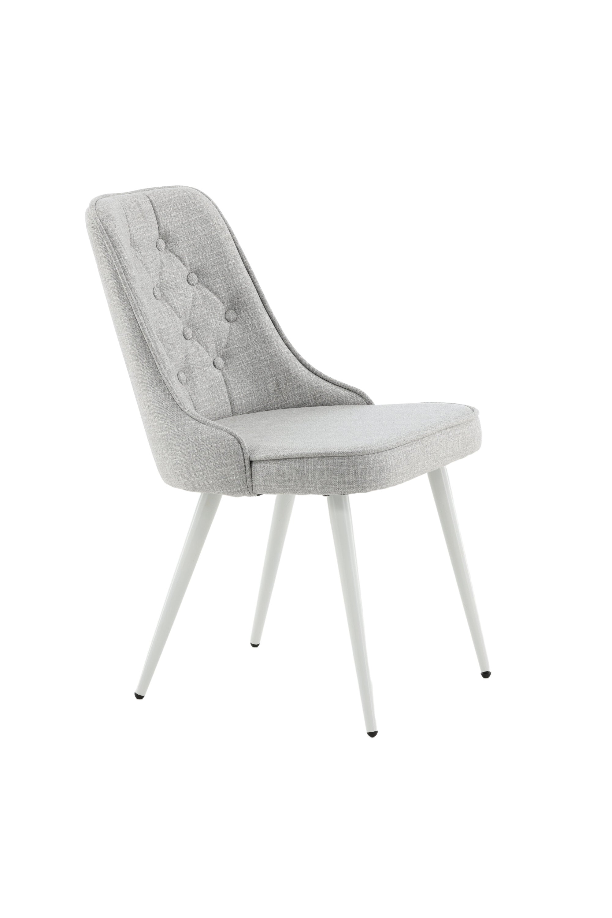 Velvet Deluxe Stuhl in Hellgrau / Weiss präsentiert im Onlineshop von KAQTU Design AG. Stuhl ist von Venture Home