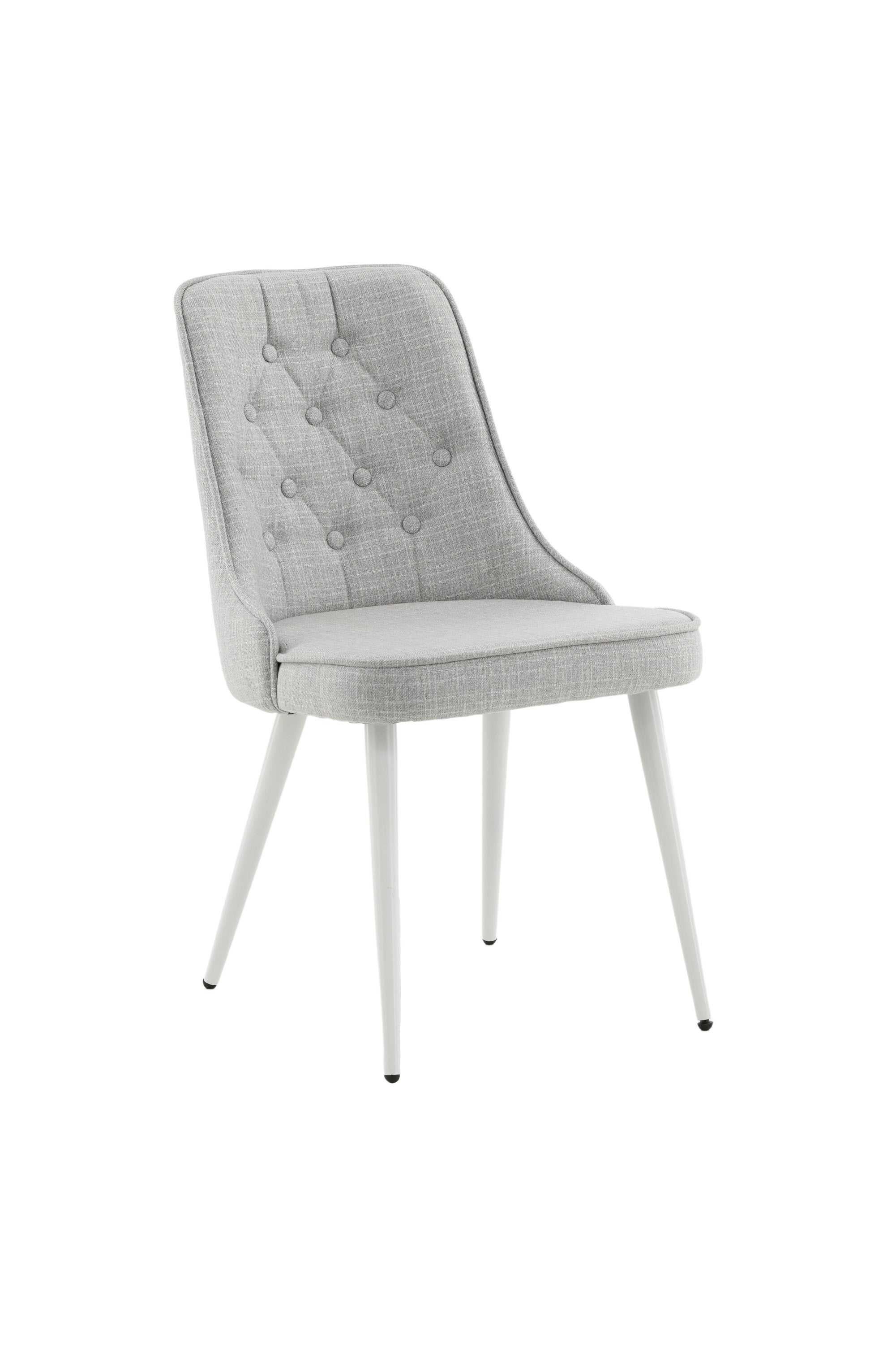 Velvet Deluxe Stuhl in Hellgrau / Weiss präsentiert im Onlineshop von KAQTU Design AG. Stuhl ist von Venture Home