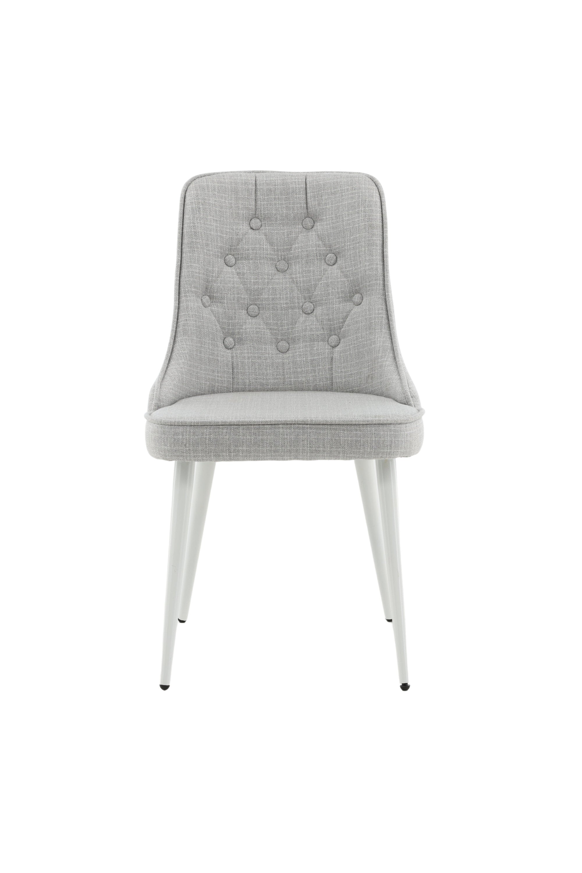 Velvet Deluxe Stuhl in Hellgrau / Weiss präsentiert im Onlineshop von KAQTU Design AG. Stuhl ist von Venture Home