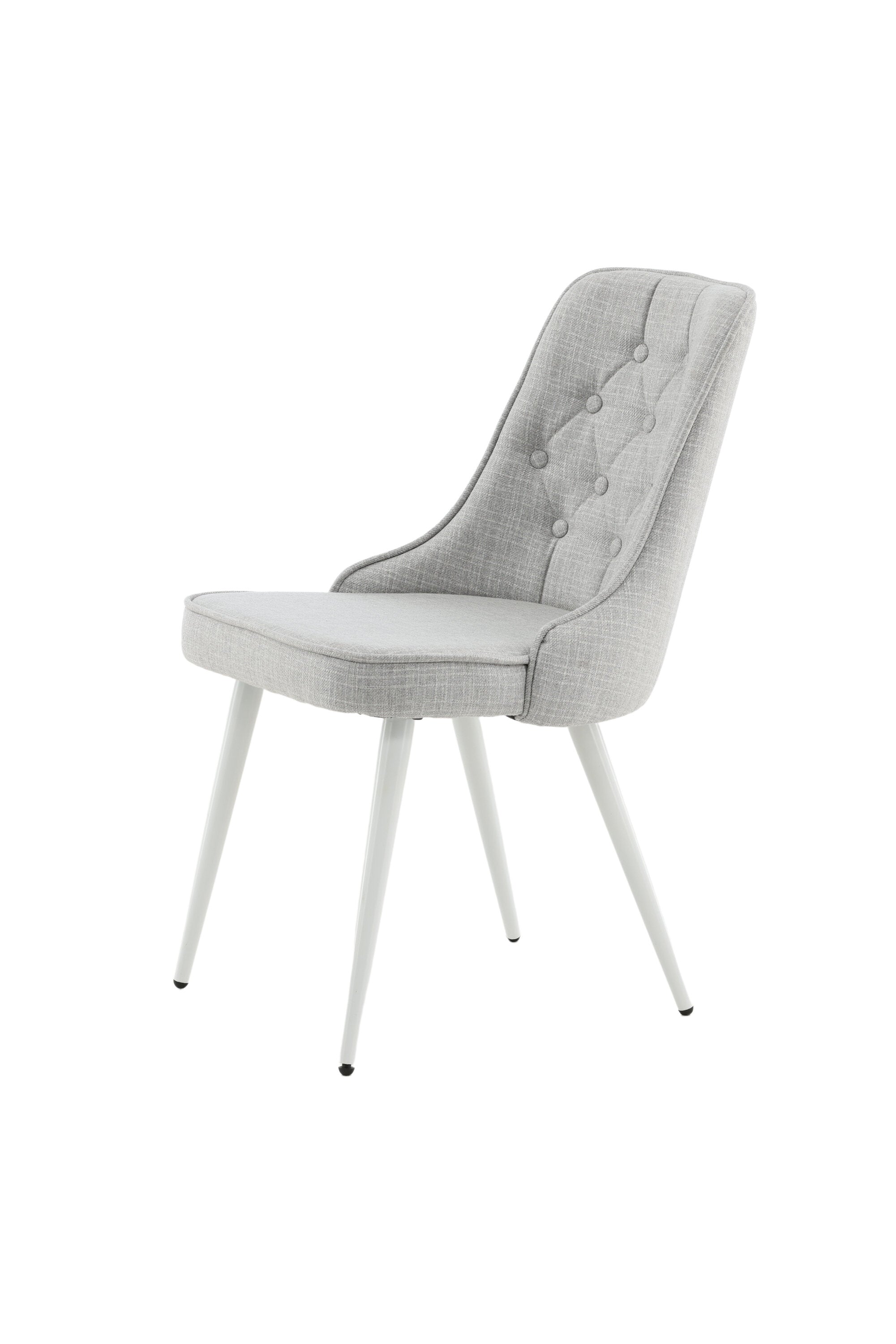 Velvet Deluxe Stuhl in Hellgrau / Weiss präsentiert im Onlineshop von KAQTU Design AG. Stuhl ist von Venture Home