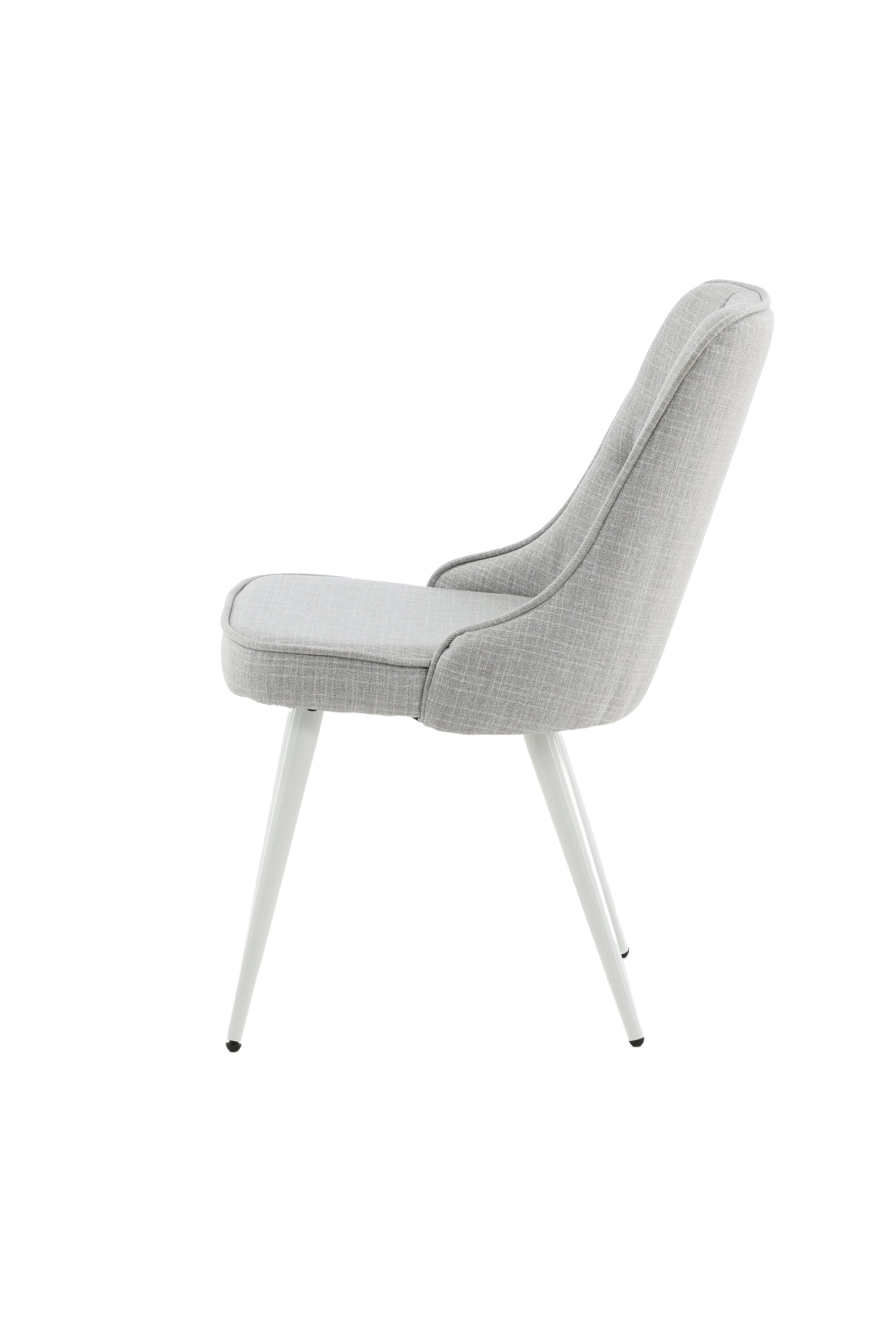 Velvet Deluxe Stuhl in Hellgrau / Weiss präsentiert im Onlineshop von KAQTU Design AG. Stuhl ist von Venture Home