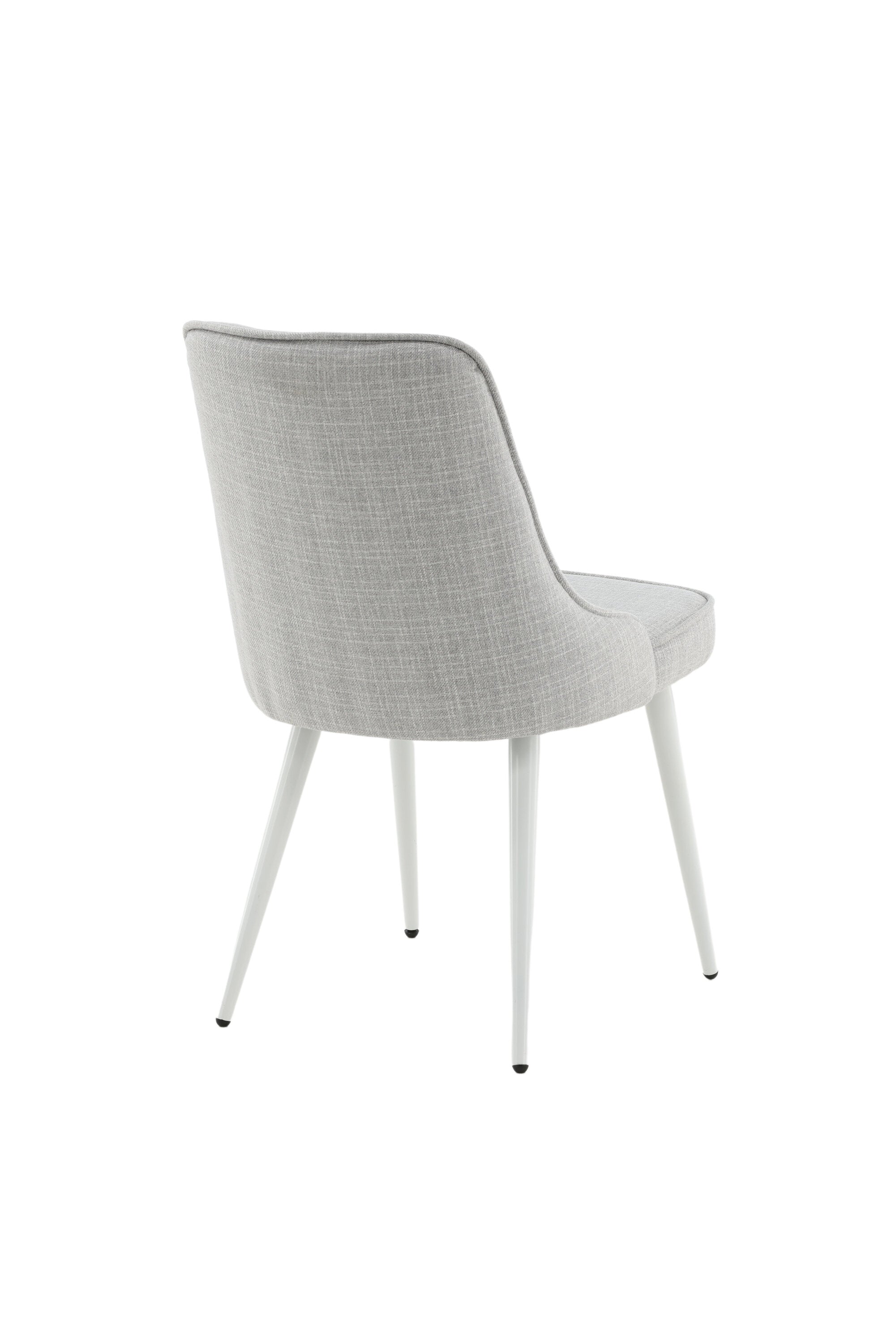 Velvet Deluxe Stuhl in Hellgrau / Weiss präsentiert im Onlineshop von KAQTU Design AG. Stuhl ist von Venture Home