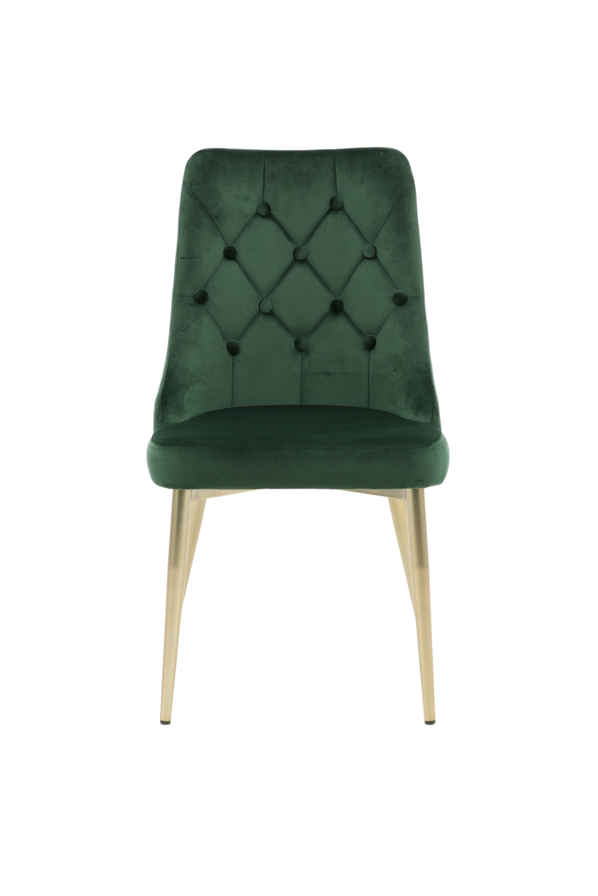 Velvet Lyx Stuhl in Grün präsentiert im Onlineshop von KAQTU Design AG. Stuhl ist von Venture Home