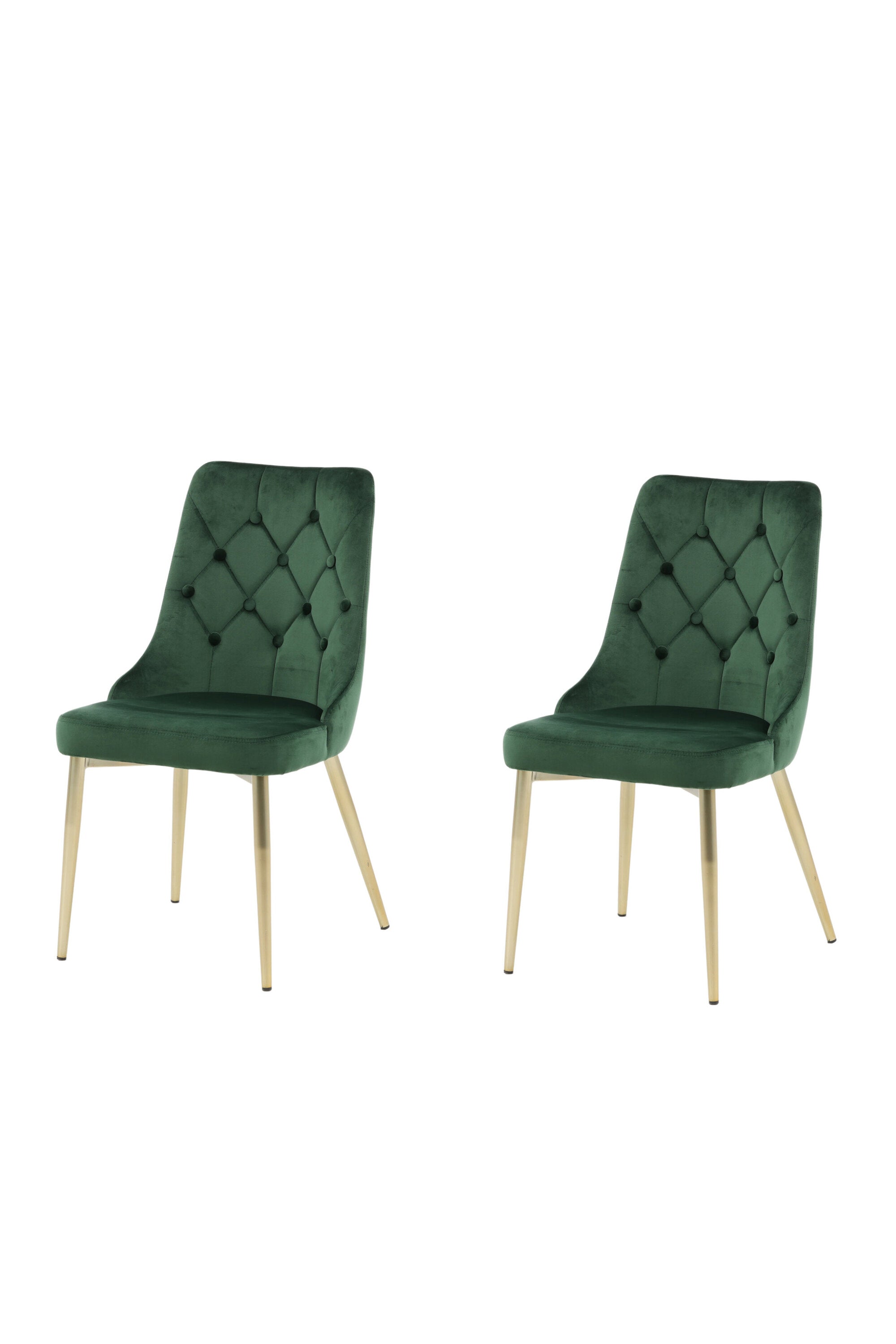 Velvet Lyx Stuhl in Grün präsentiert im Onlineshop von KAQTU Design AG. Stuhl ist von Venture Home