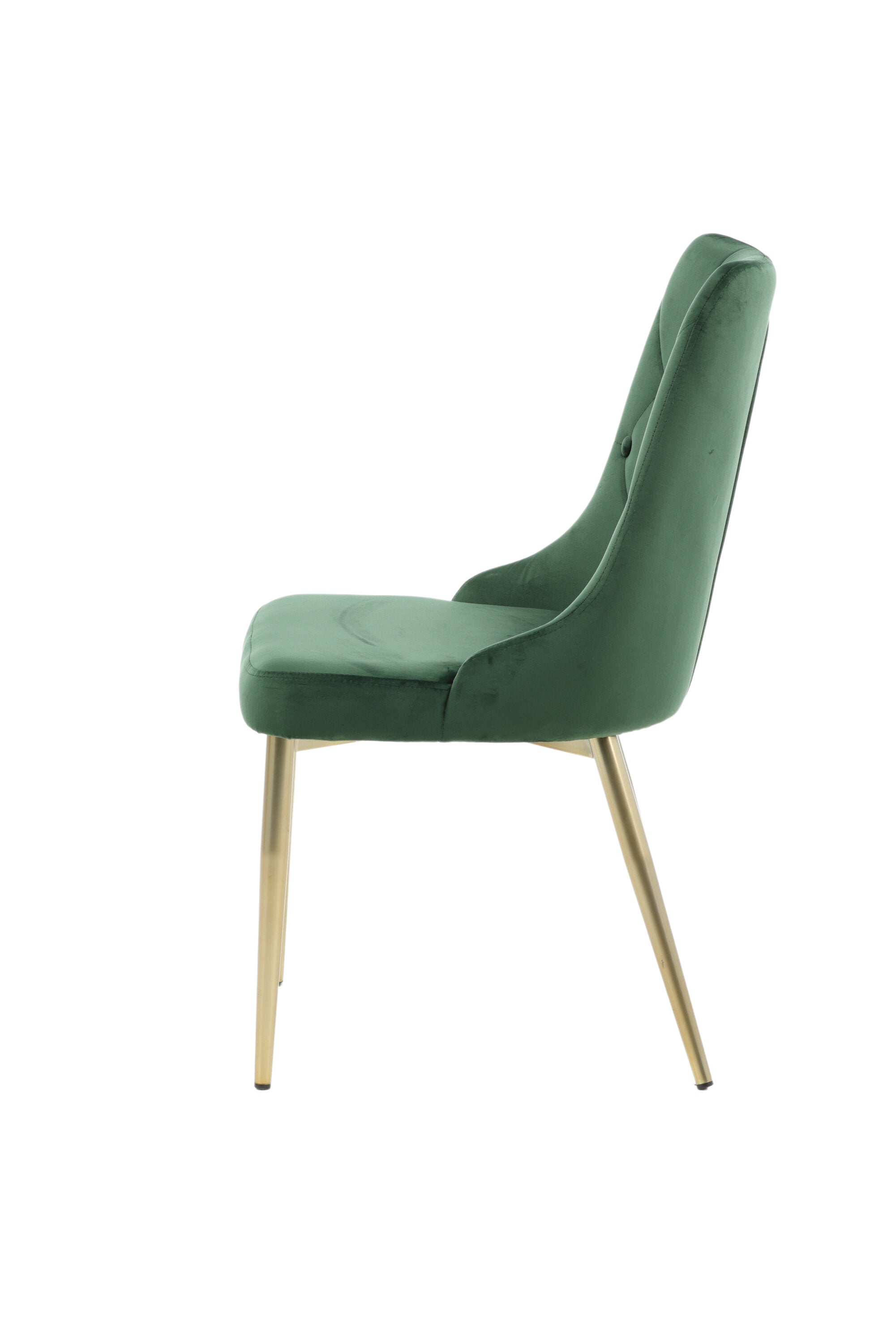Velvet Lyx Stuhl in Grün präsentiert im Onlineshop von KAQTU Design AG. Stuhl ist von Venture Home