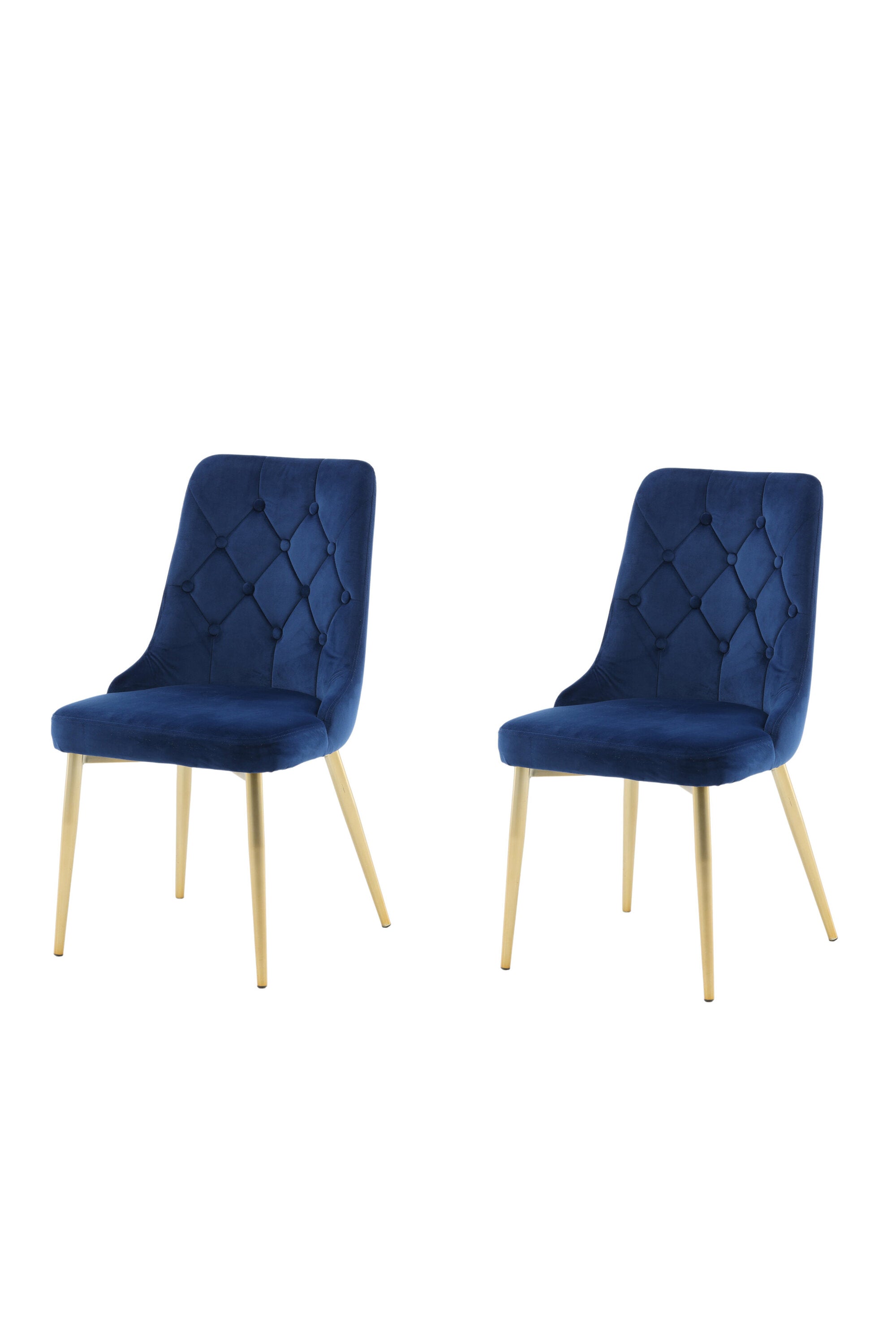Velvet Lyx Stuhl in Blau präsentiert im Onlineshop von KAQTU Design AG. Stuhl ist von Venture Home