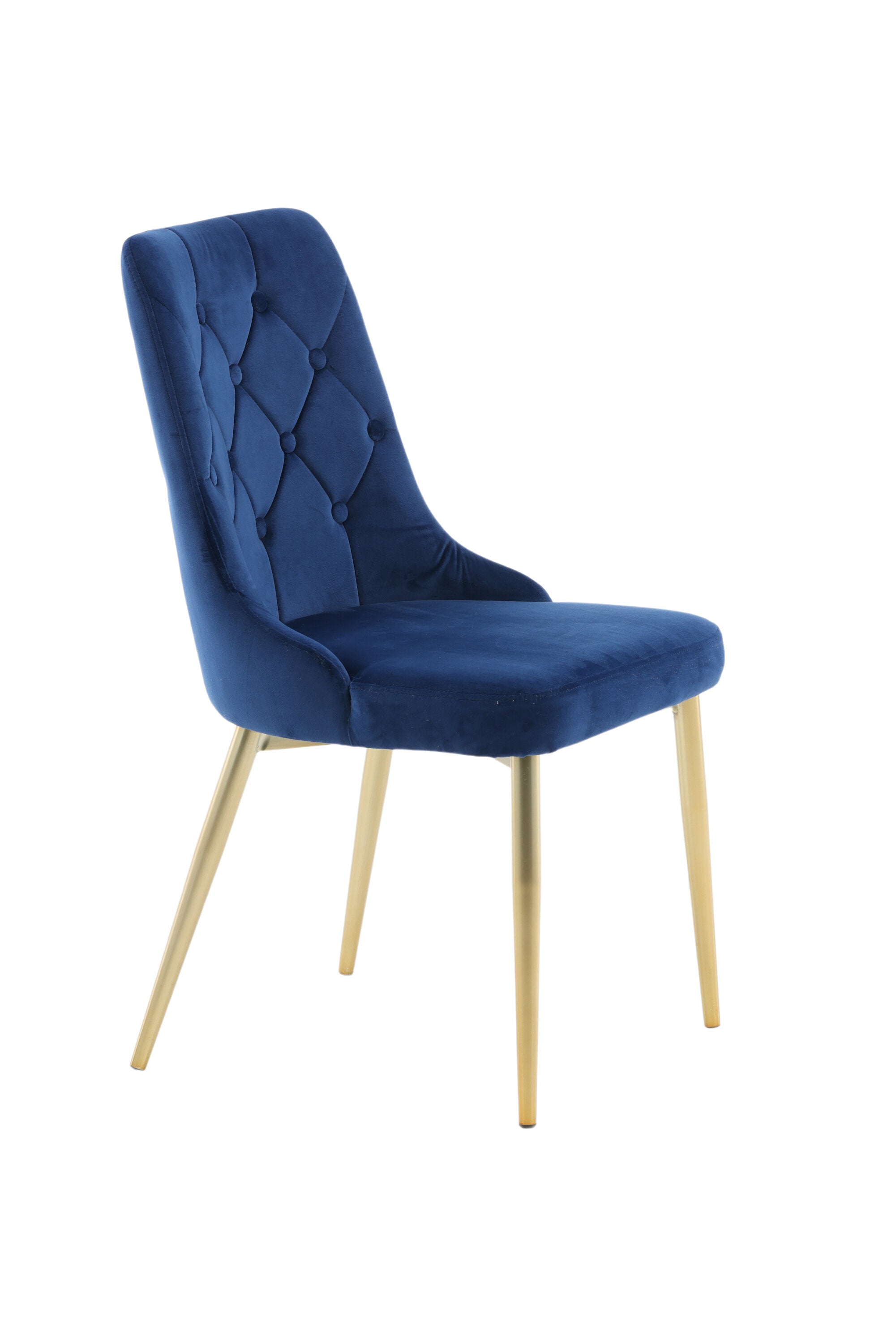 Velvet Lyx Stuhl in Blau präsentiert im Onlineshop von KAQTU Design AG. Stuhl ist von Venture Home