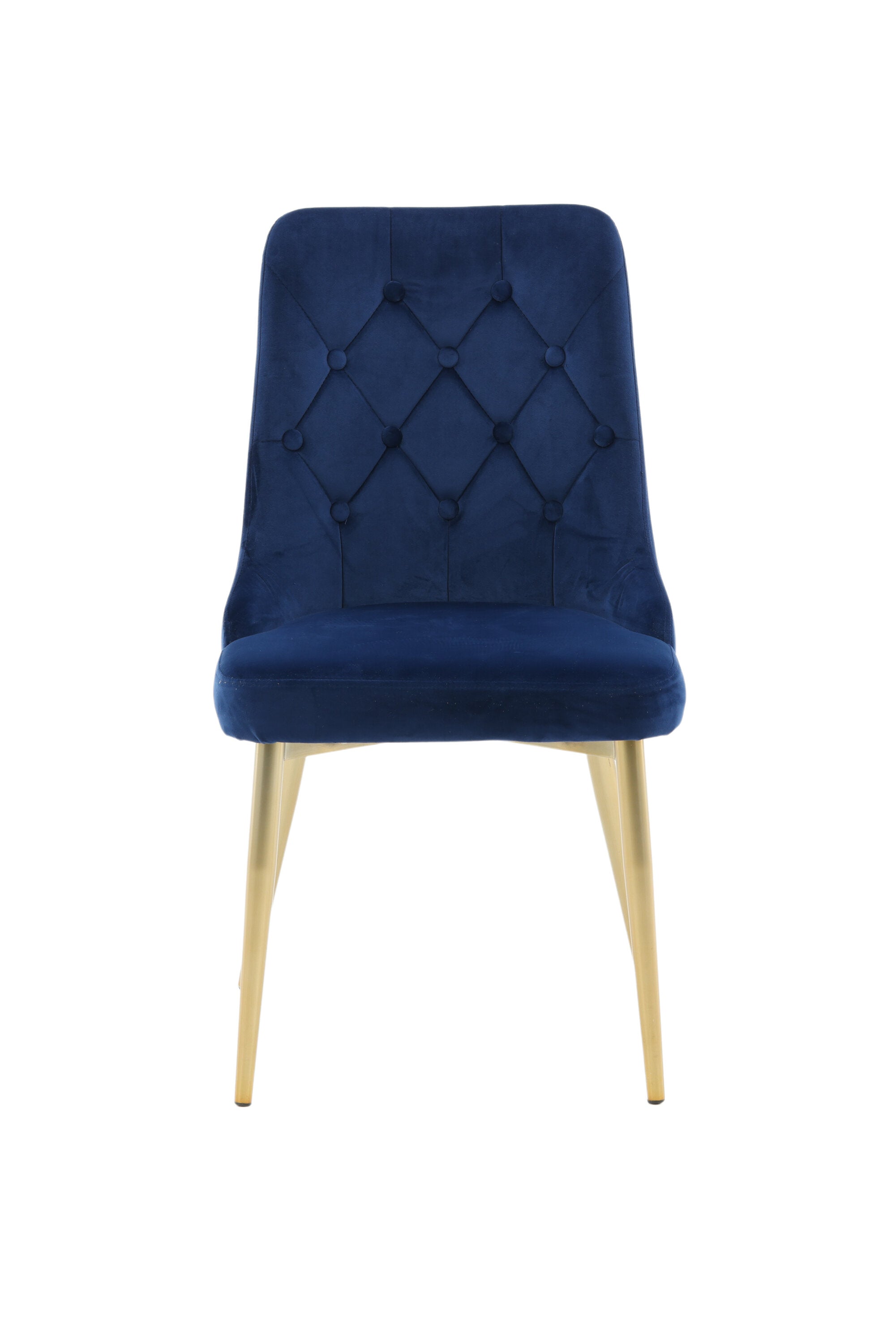 Velvet Lyx Stuhl in Blau präsentiert im Onlineshop von KAQTU Design AG. Stuhl ist von Venture Home