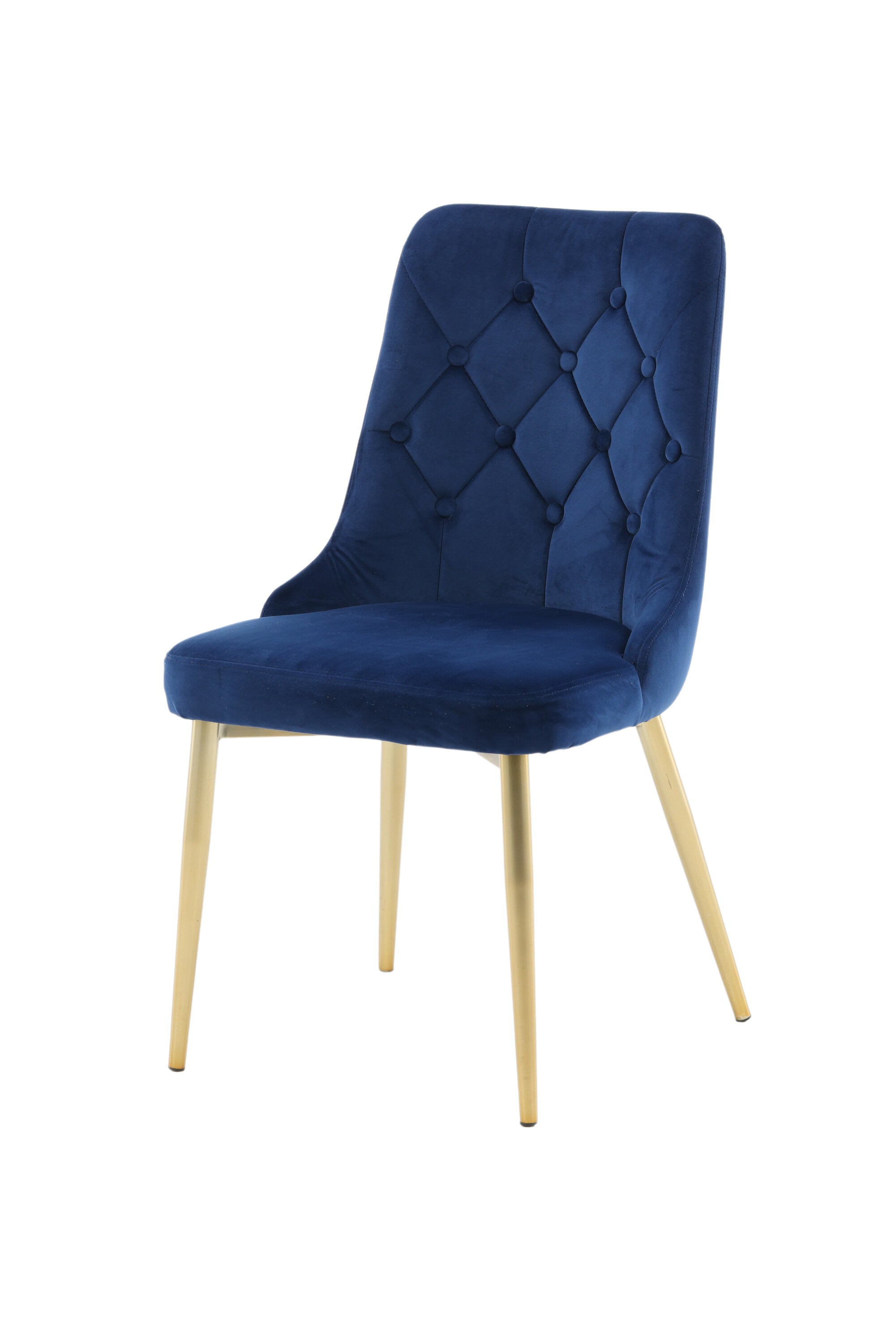 Velvet Lyx Stuhl in Blau präsentiert im Onlineshop von KAQTU Design AG. Stuhl ist von Venture Home