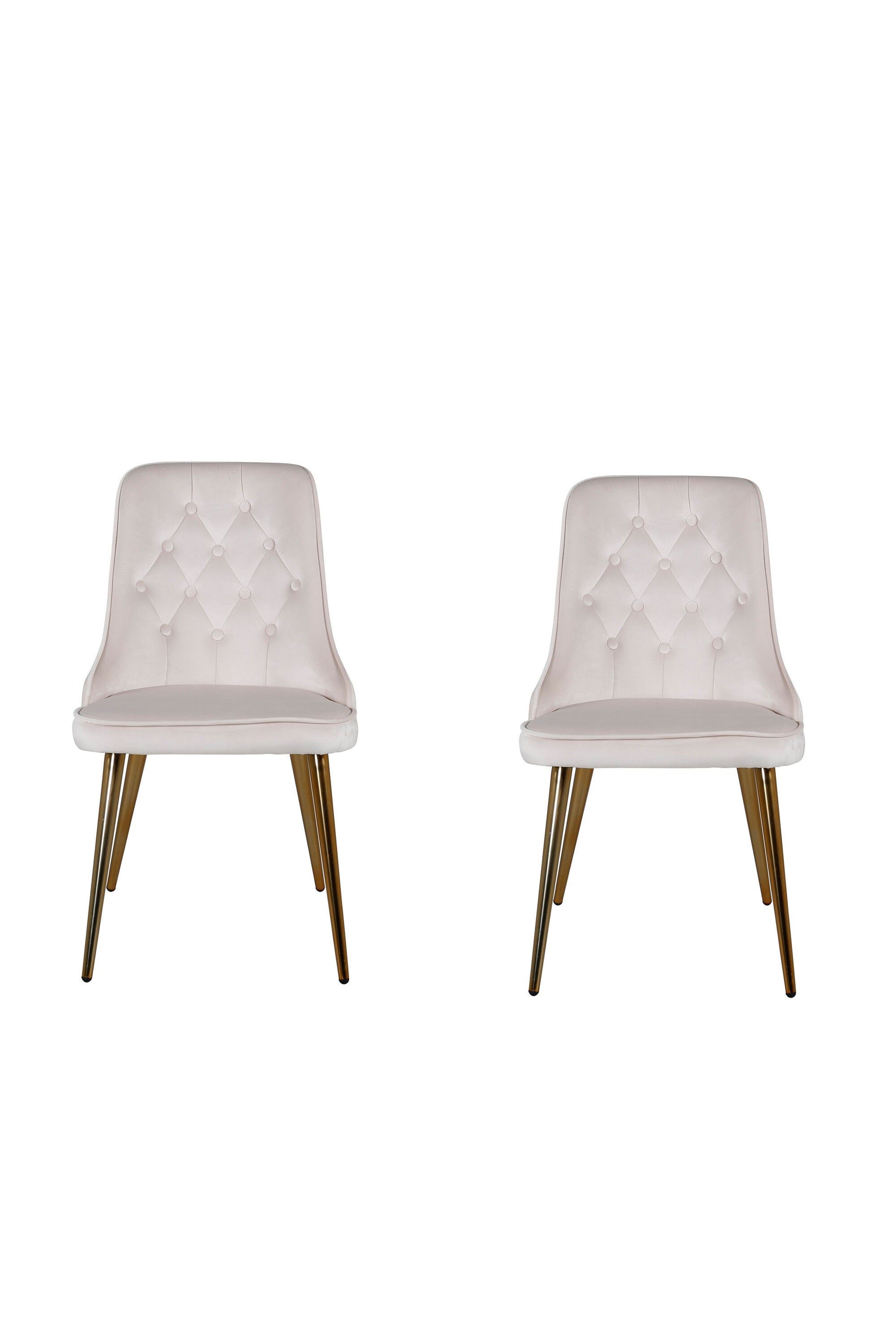 Velvet Deluxe Stuhl in Beige / Gold präsentiert im Onlineshop von KAQTU Design AG. Stuhl ist von Venture Home
