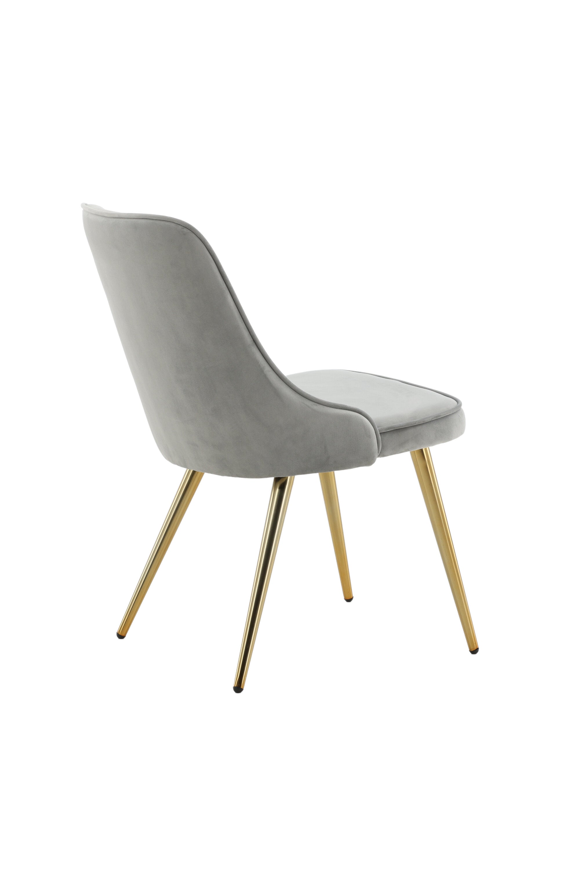 Velvet Deluxe Stuhl in Grau / Gold präsentiert im Onlineshop von KAQTU Design AG. Stuhl ist von Venture Home