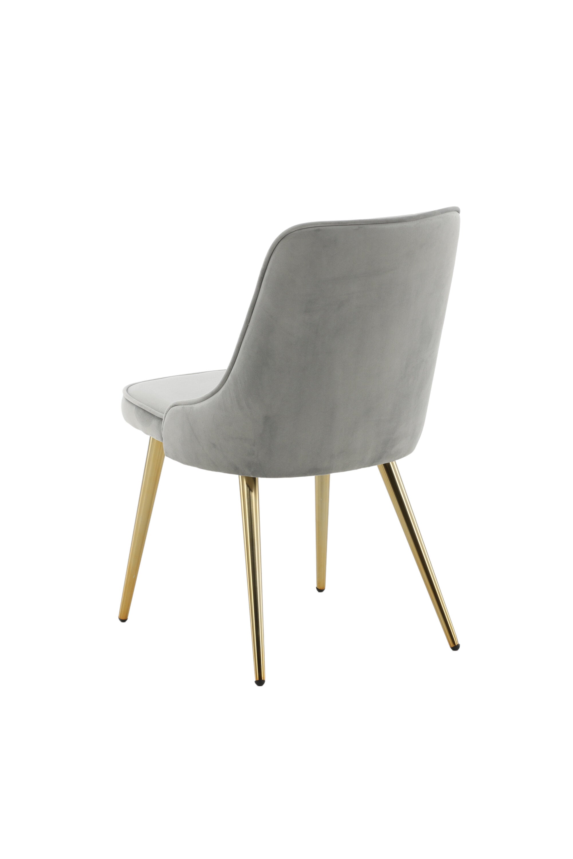Velvet Deluxe Stuhl in Grau / Gold präsentiert im Onlineshop von KAQTU Design AG. Stuhl ist von Venture Home