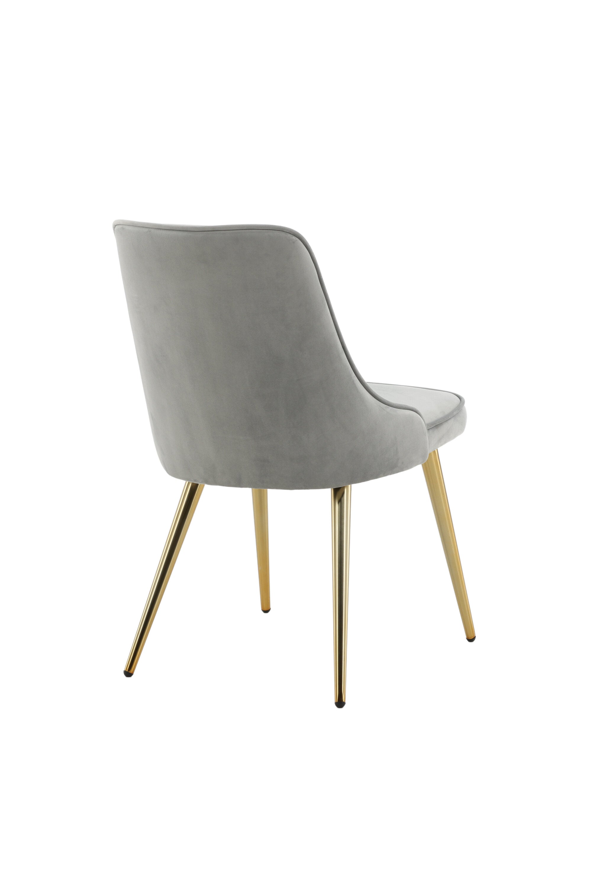 Velvet Deluxe Stuhl in Grau / Gold präsentiert im Onlineshop von KAQTU Design AG. Stuhl ist von Venture Home